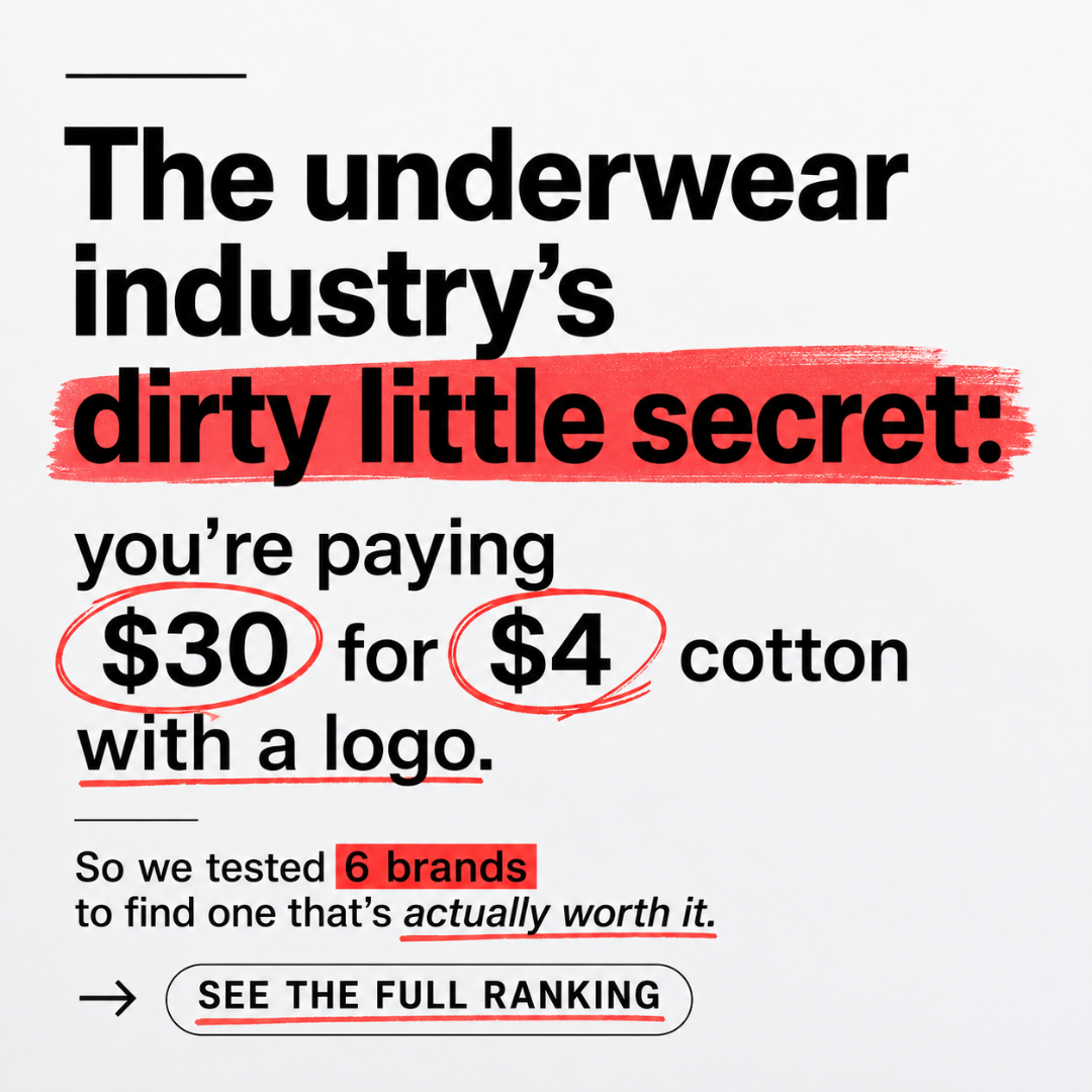 Tested by men Facebook ad