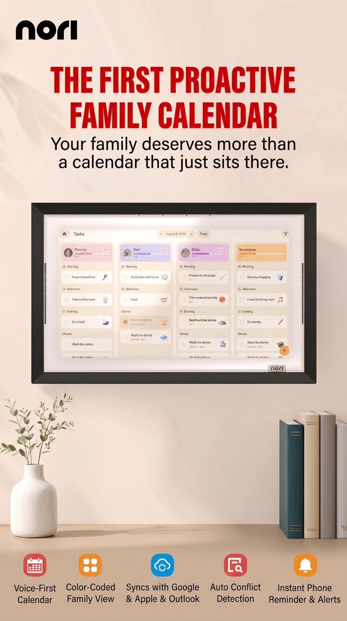 Nori Family Hub Facebook ad: Stop Carrying the Mental Load