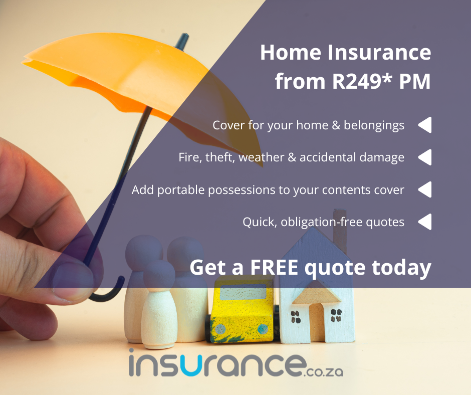 Insurance.co.za Facebook ad: Protect Your Home from Just R249* PM
