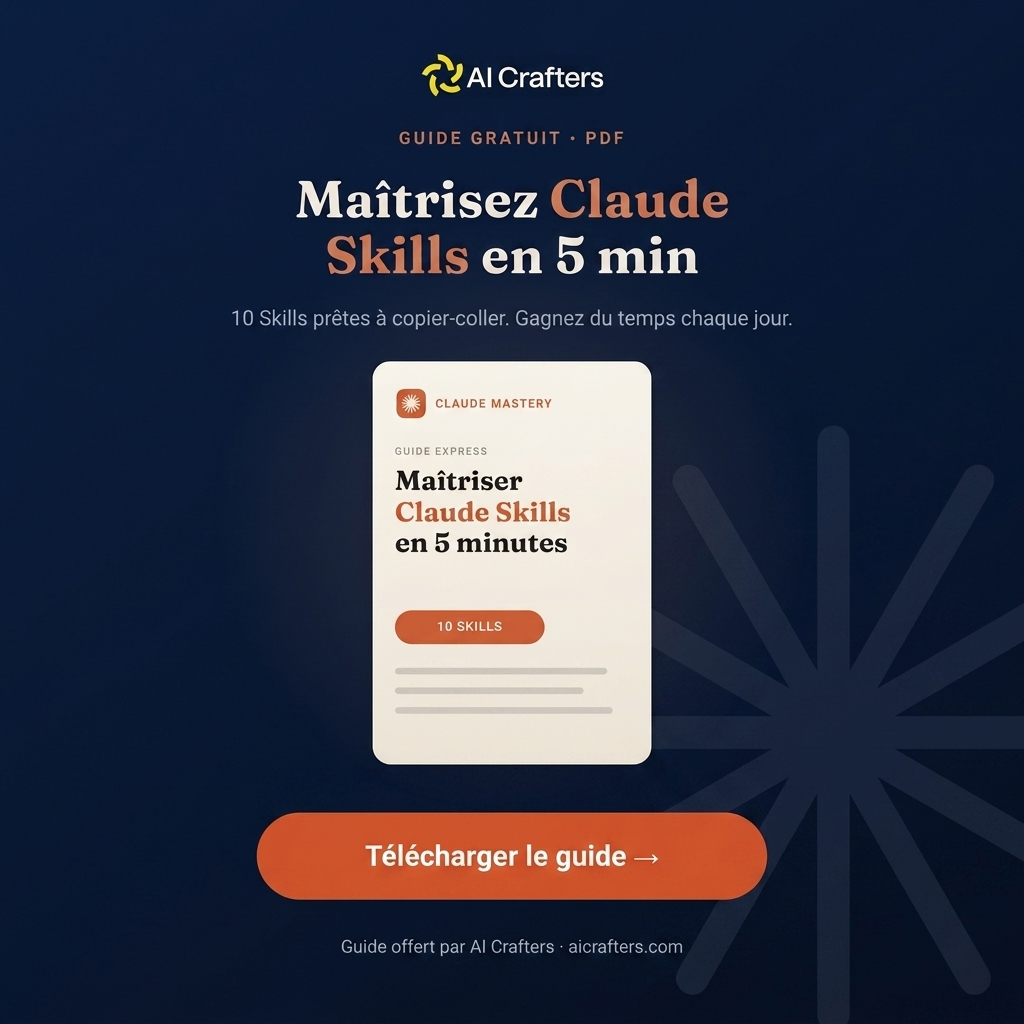 AI Crafters Facebook ad: PDF Gratuit: 10 Skills Claude prêtes à copier-coller.
