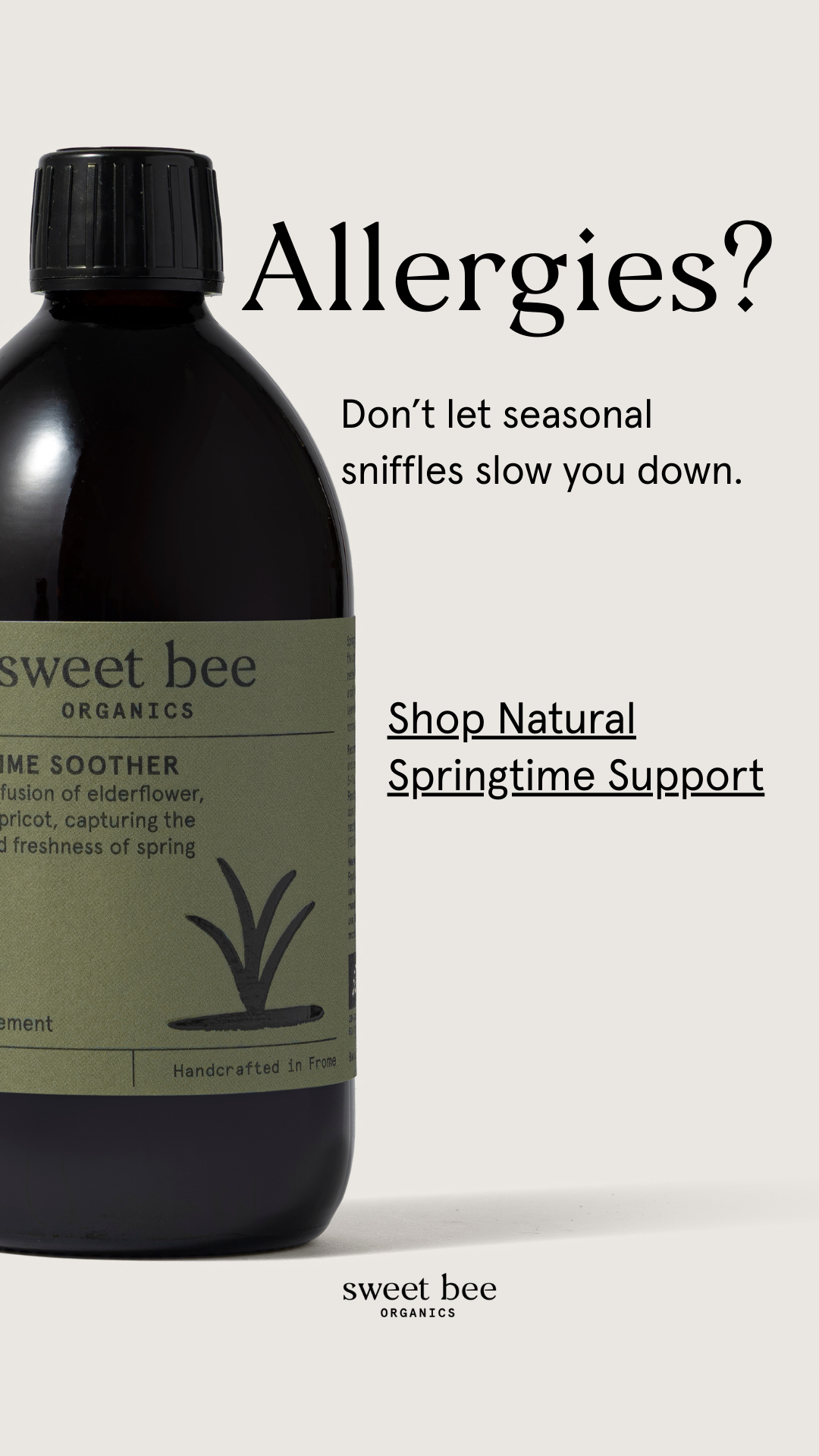 Sweet Bee Organics Facebook ad