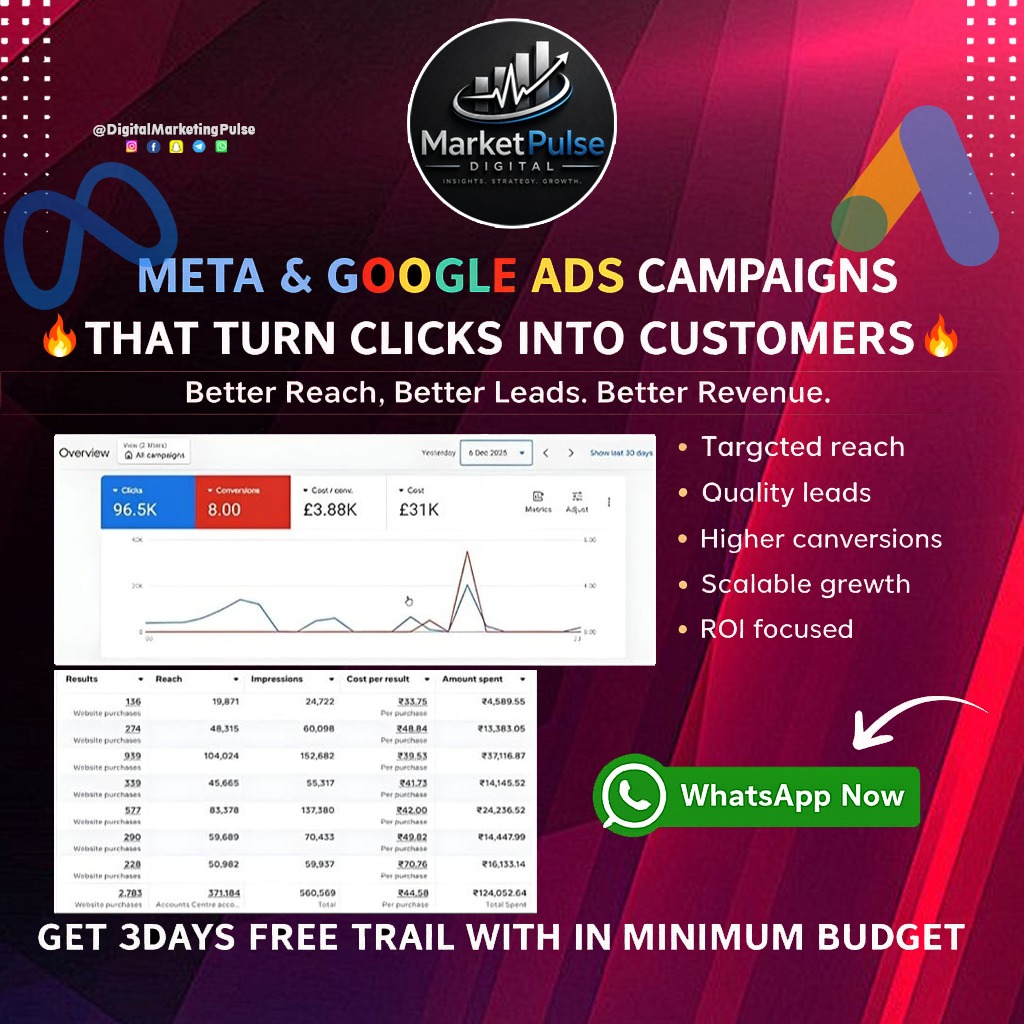 Digital market pulse Facebook ad: We run ads through agency ad account