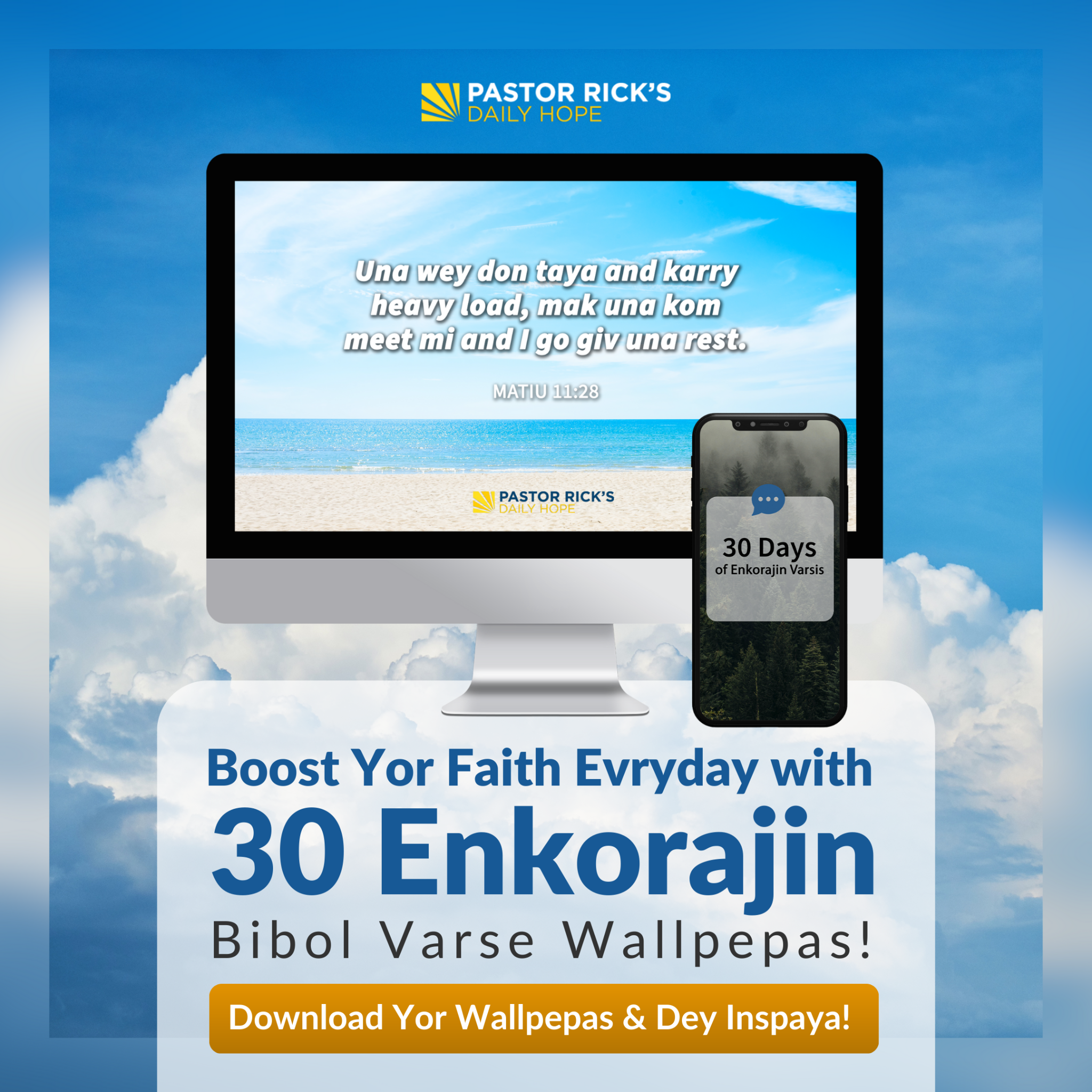 Pastor Rick's Daily Hope Facebook ad