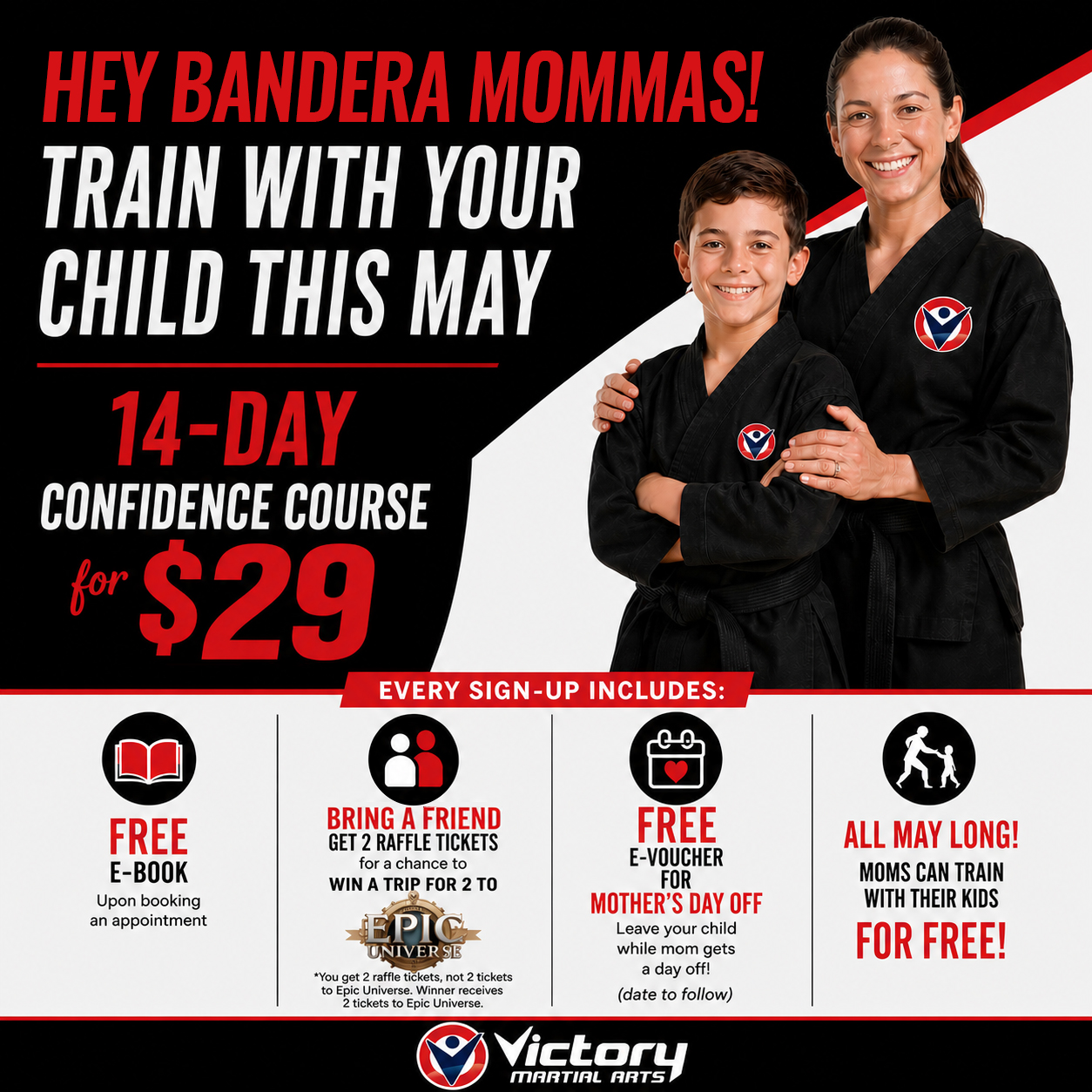 Victory Martial Arts Facebook ad