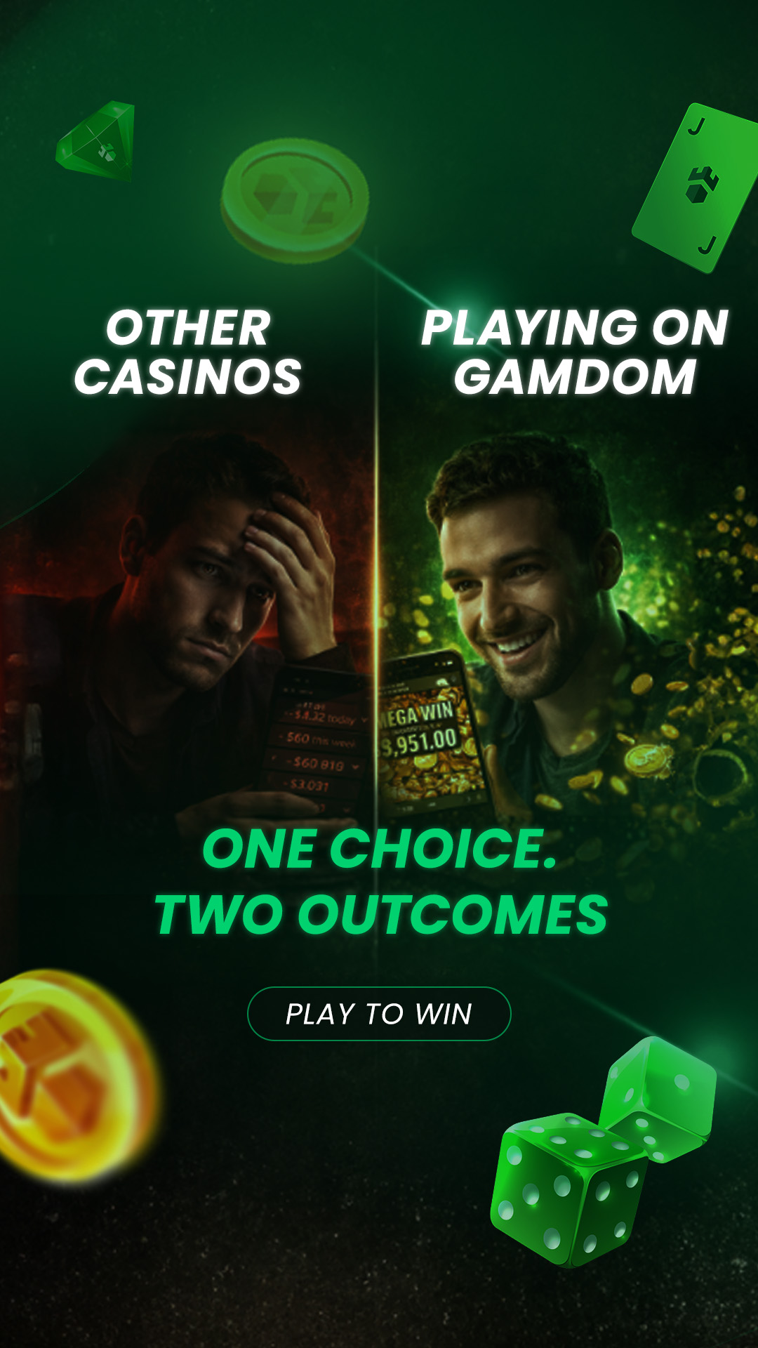 Gamdom Facebook ad from May 1, 2026