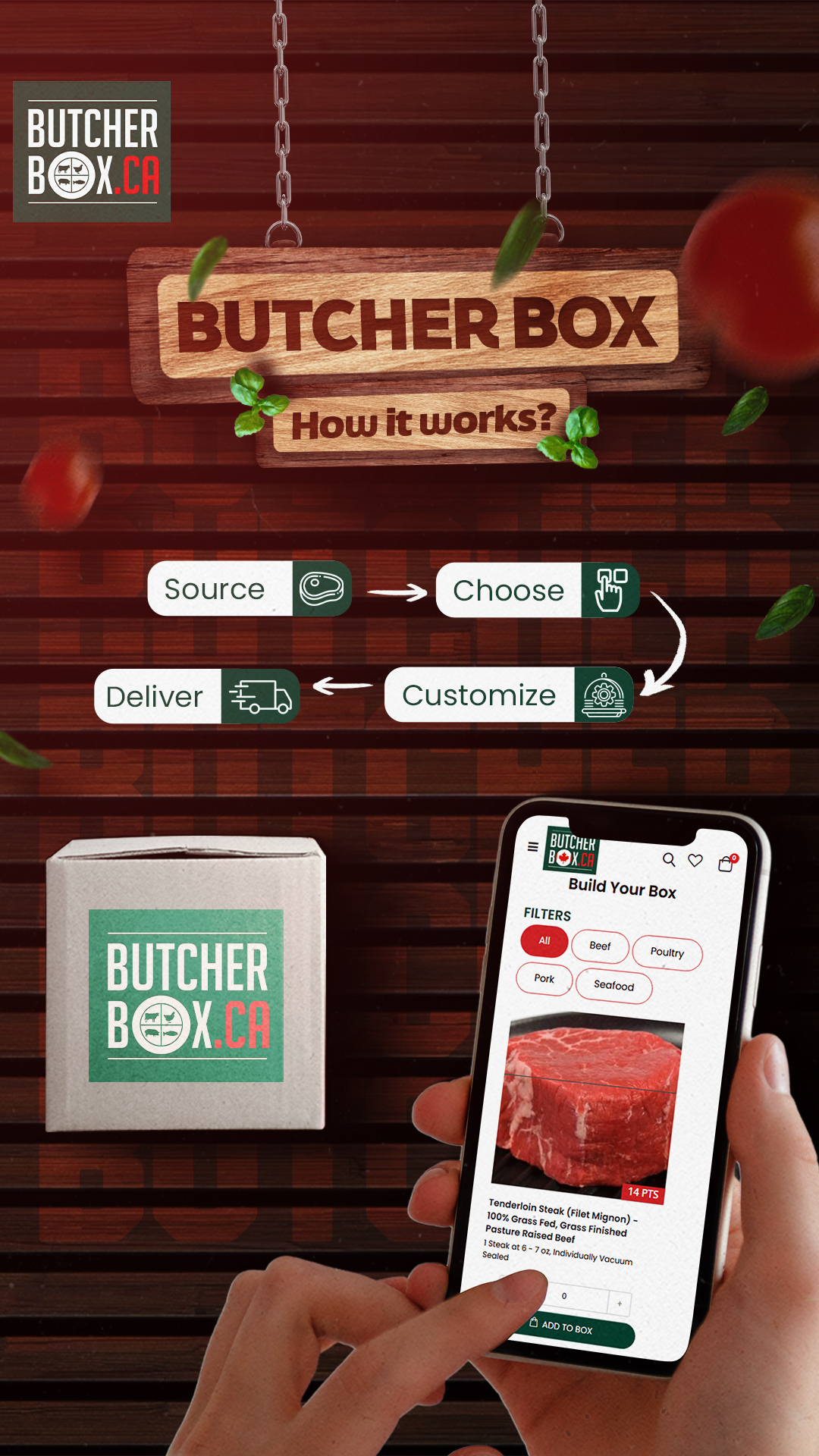 Butcher Box Facebook ad