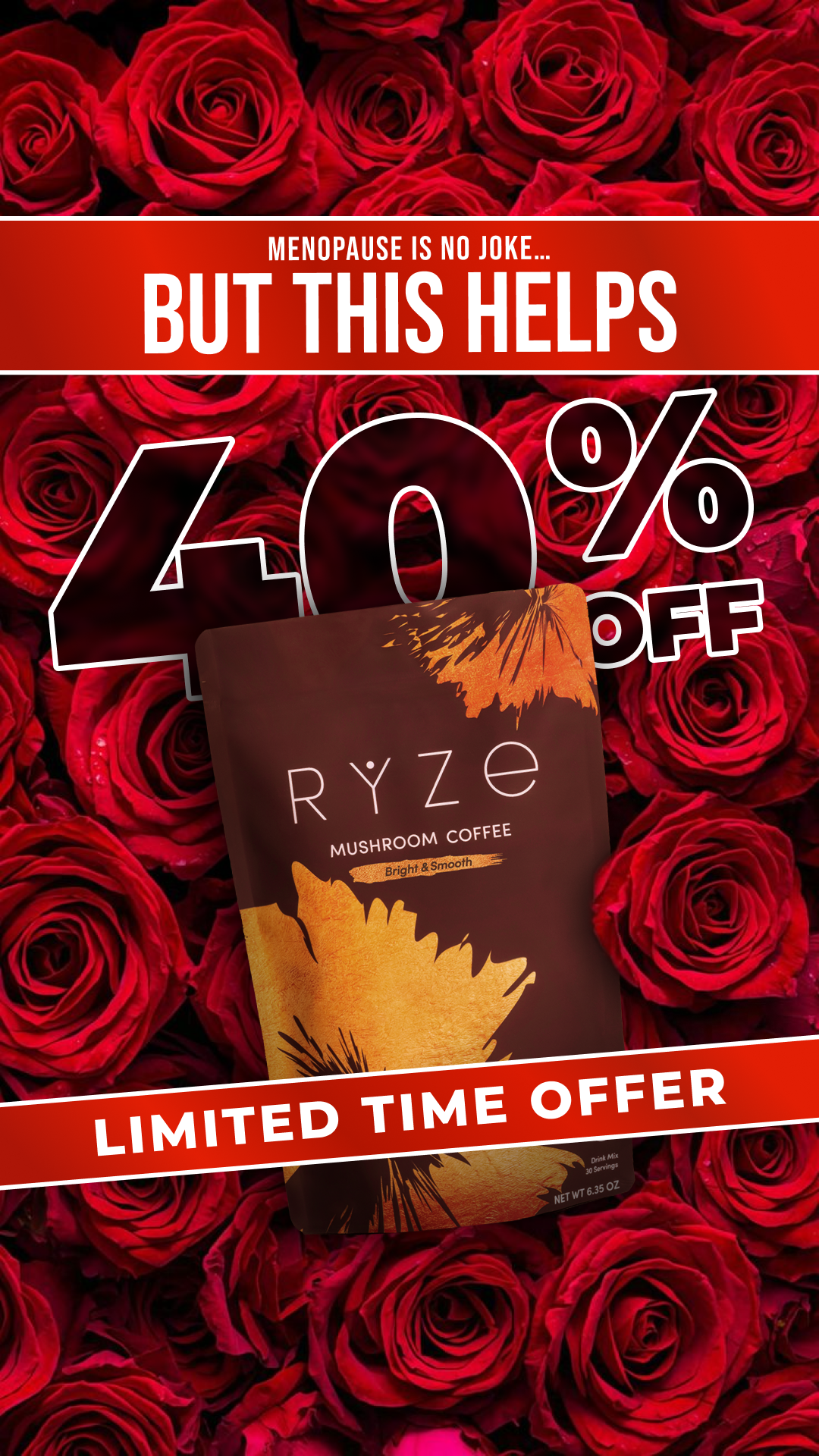 RYZE Superfoods Facebook ad