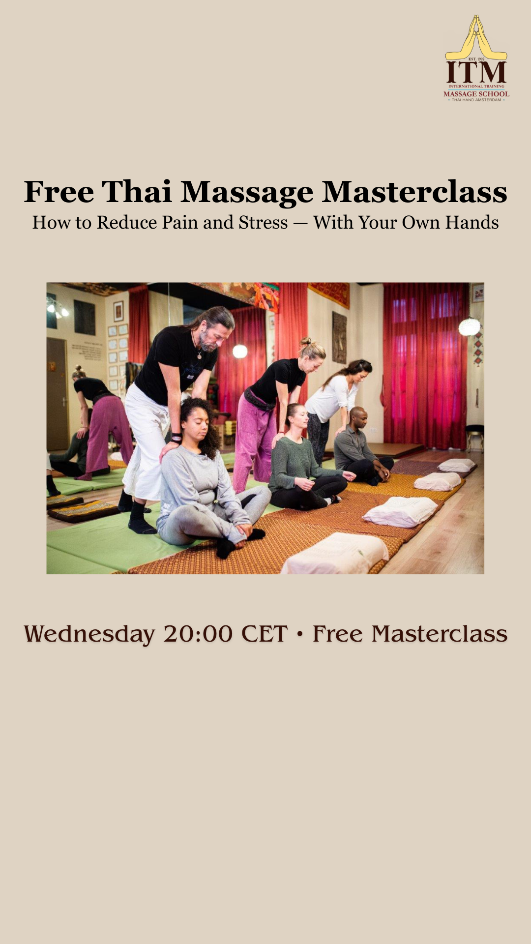 ITM Thai Hand International Training Massage School Amsterdam Facebook ad