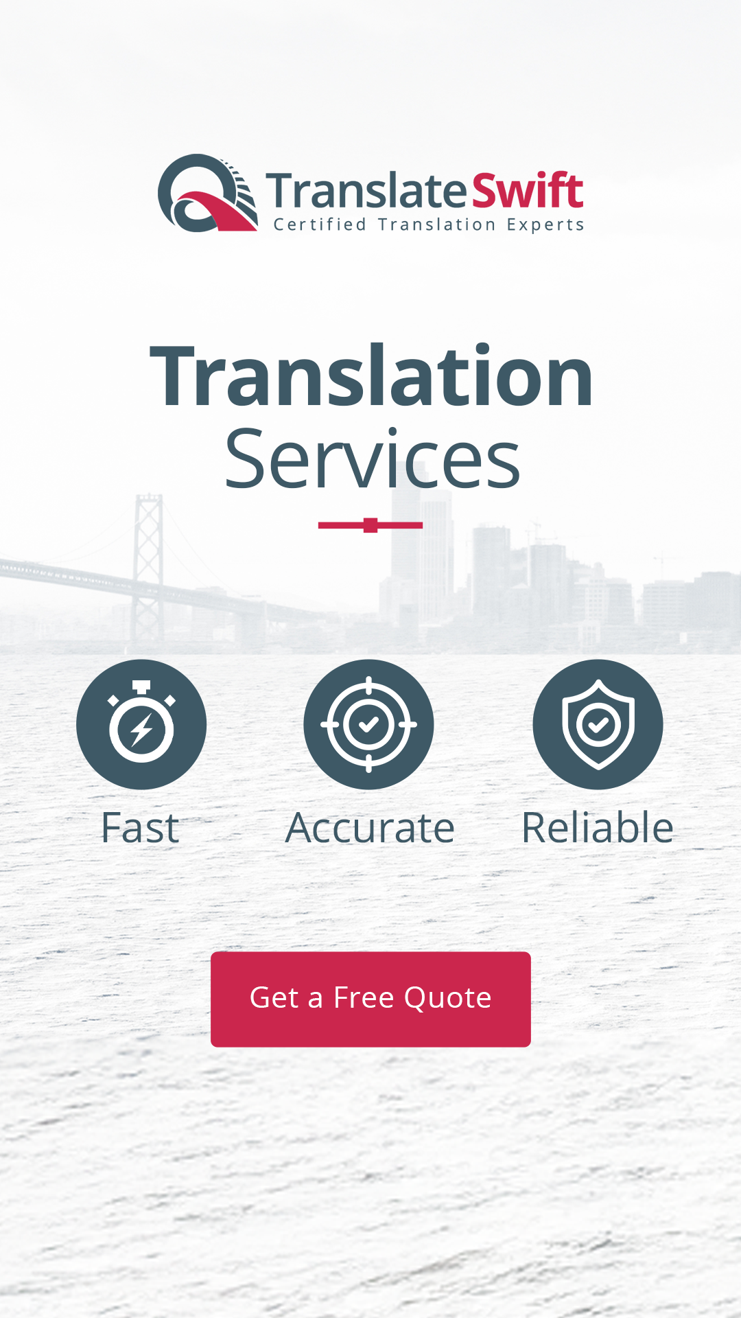TranslateSwift Facebook ad: Certified Translations Within 12 Hours