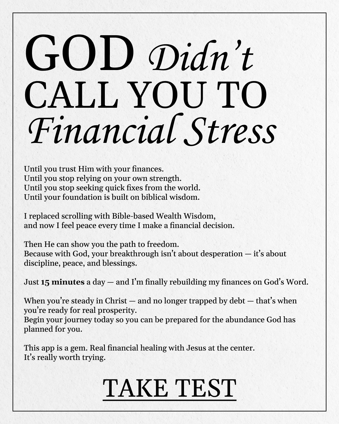 Stewardship & Life Reset Facebook ad