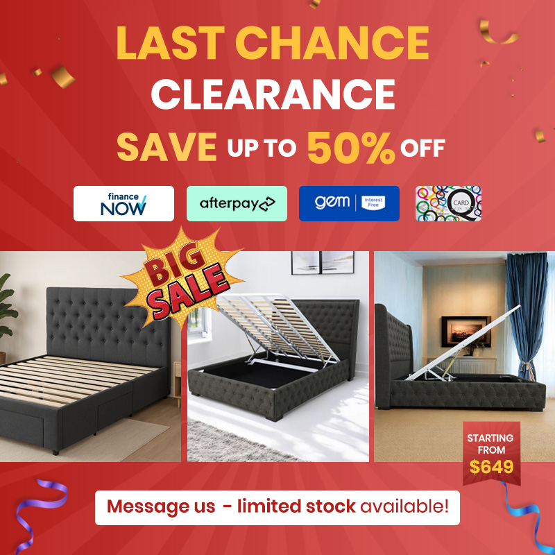 Furniture Tree Facebook ad: Warehouse Clearance • Up to 50% OFF