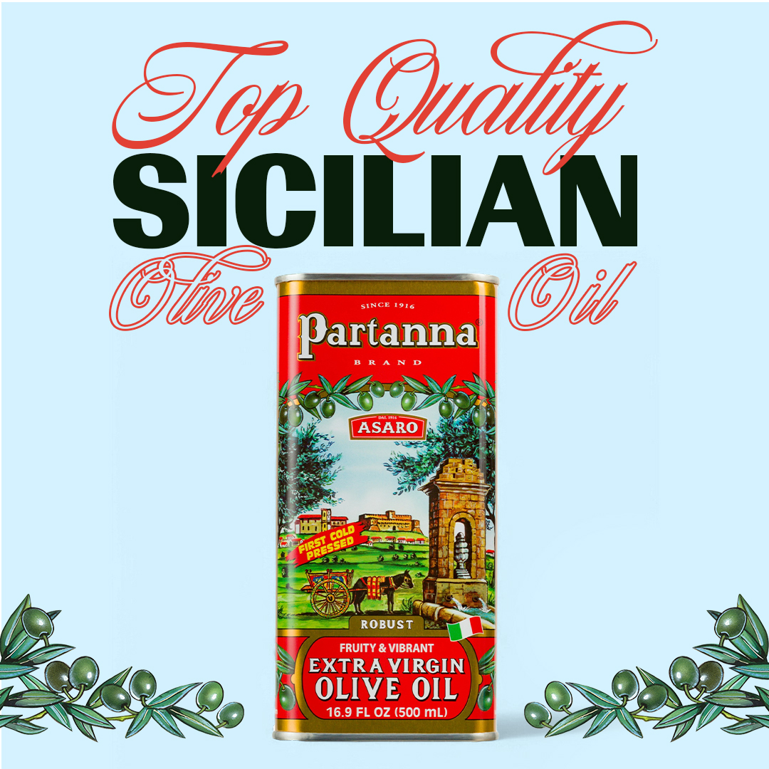 Partanna Facebook ad: Top Quality Sicilian Olive Oil Made From 100%…