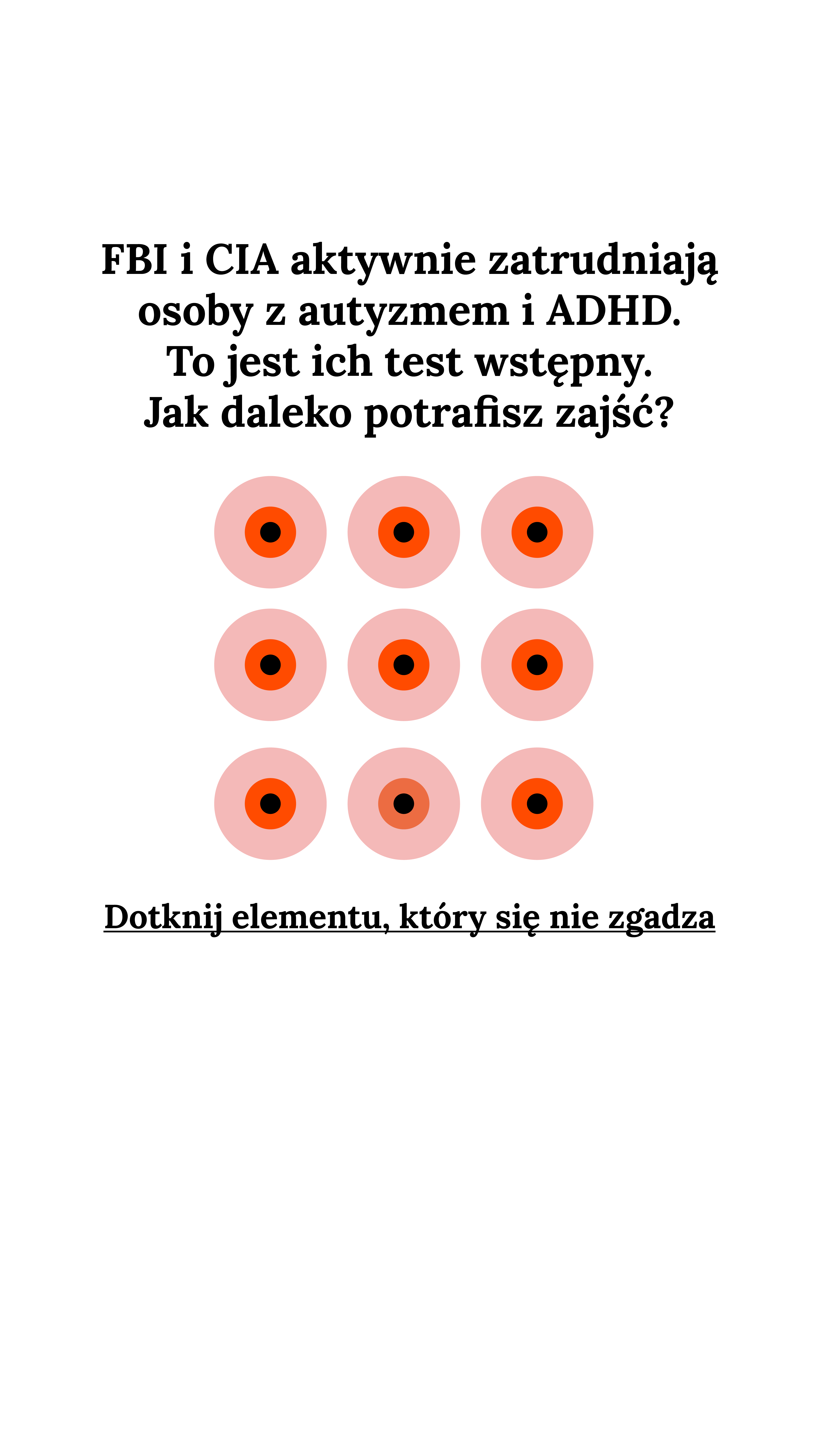 International IQ test Facebook ad