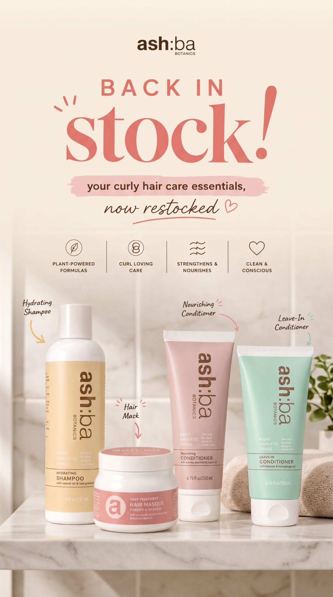 Ashba Botanics Facebook ad: Back In Stock, Shop Before It's Gone