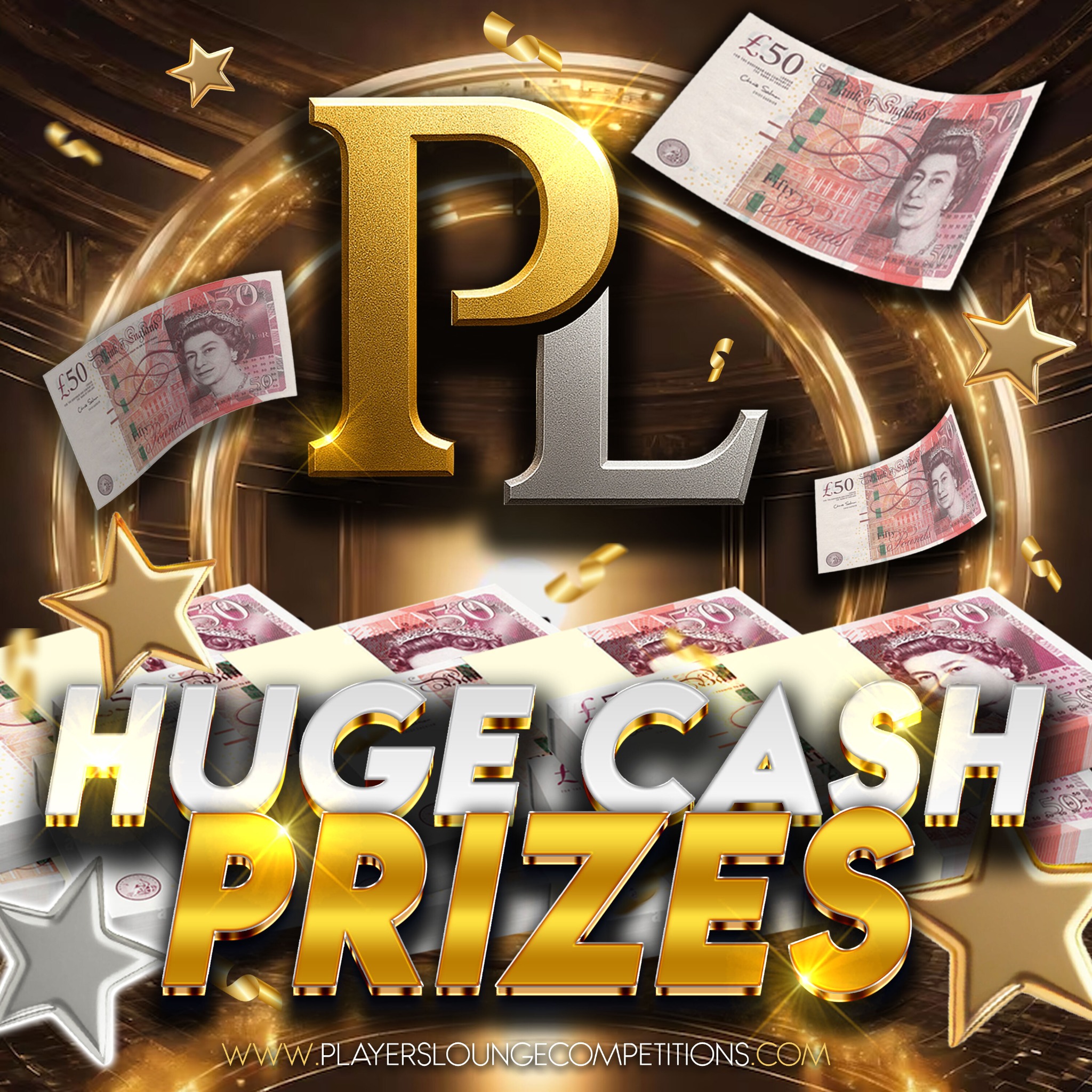 Players Lounge Competitions Facebook ad: Luxury Prizes!