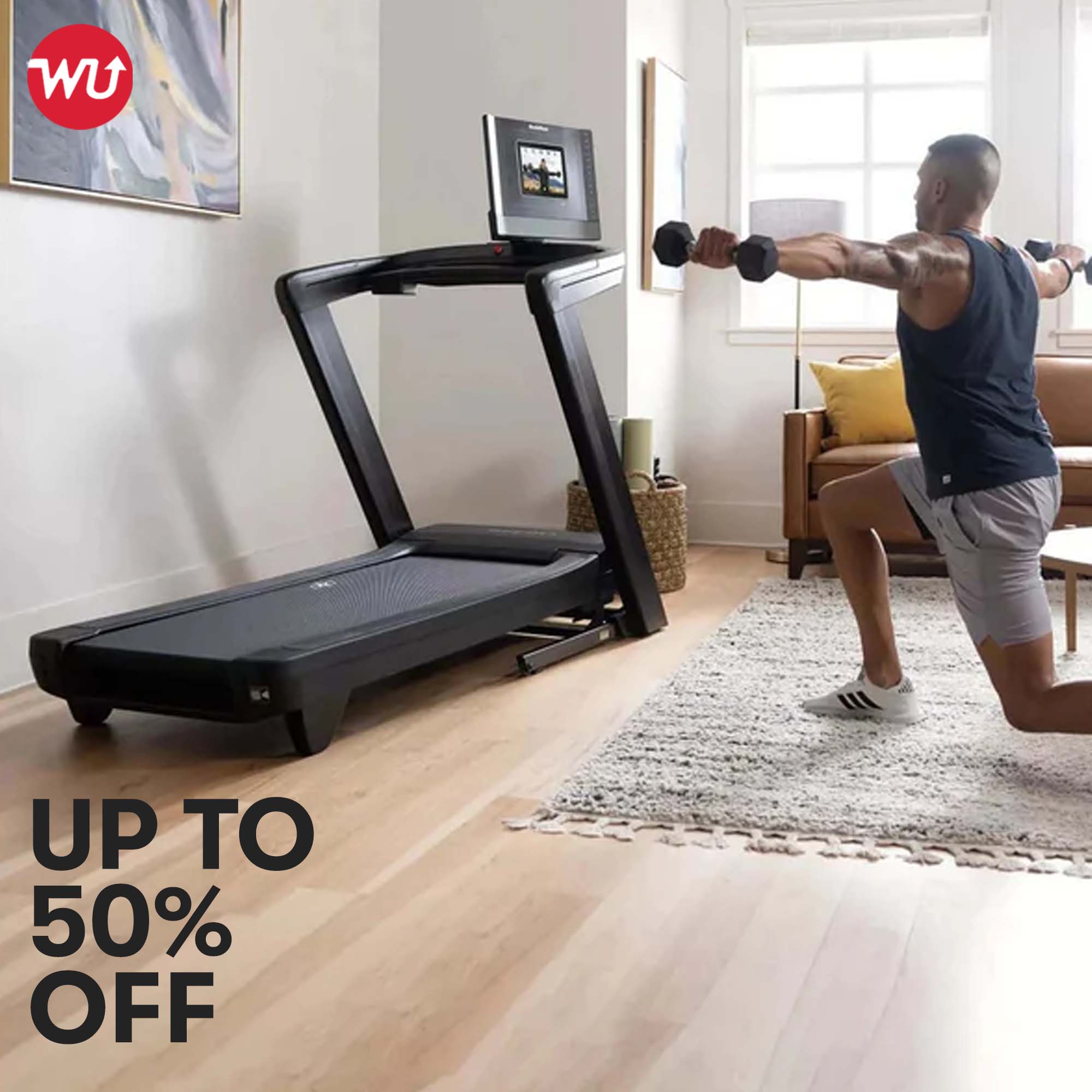 WayUp Sports Facebook ad: Up To 50% Off