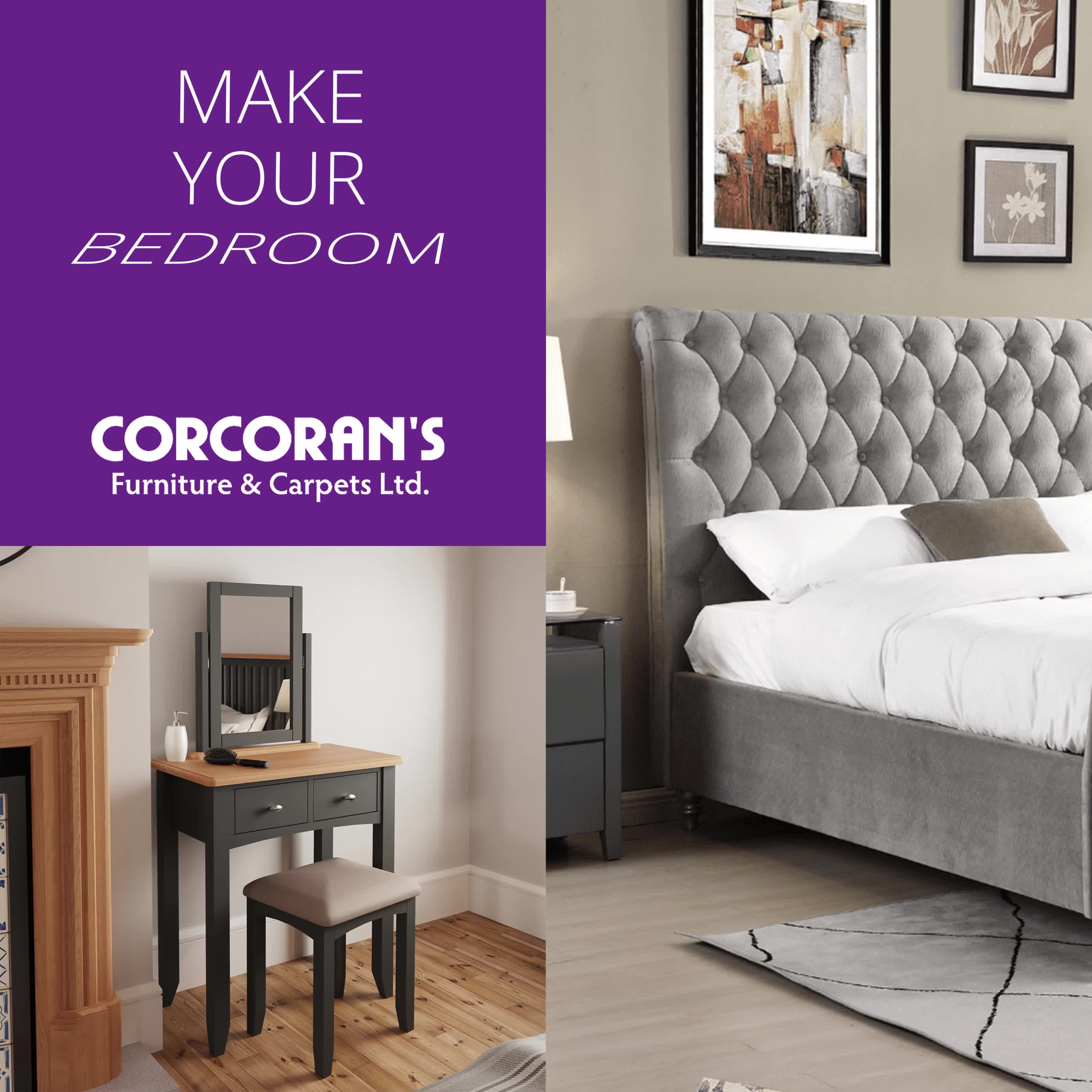 Corcorans Furniture & Carpets Facebook ad: Elegance Meets Comfort