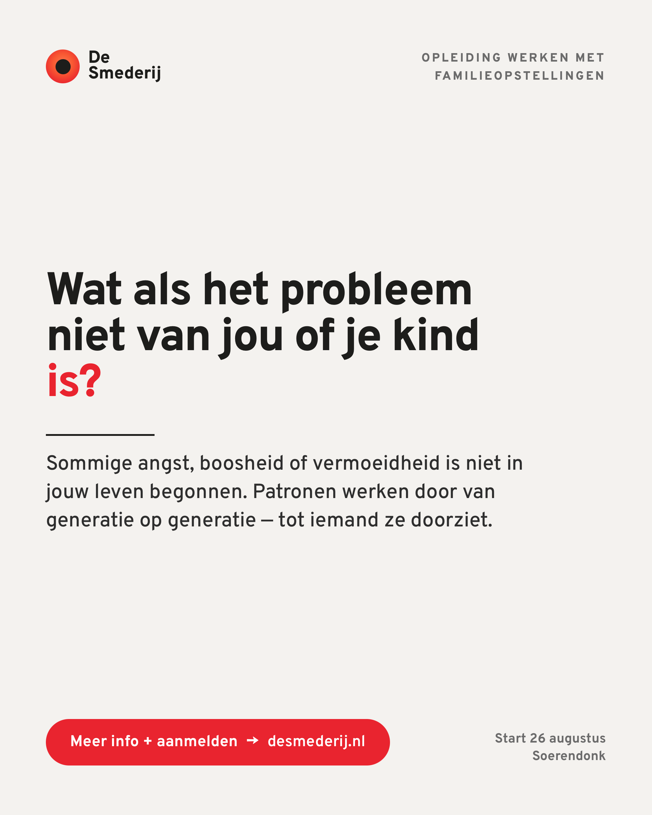Cursus Centrum De Smederij Facebook ad: Wat als het probleem niet van jou of…