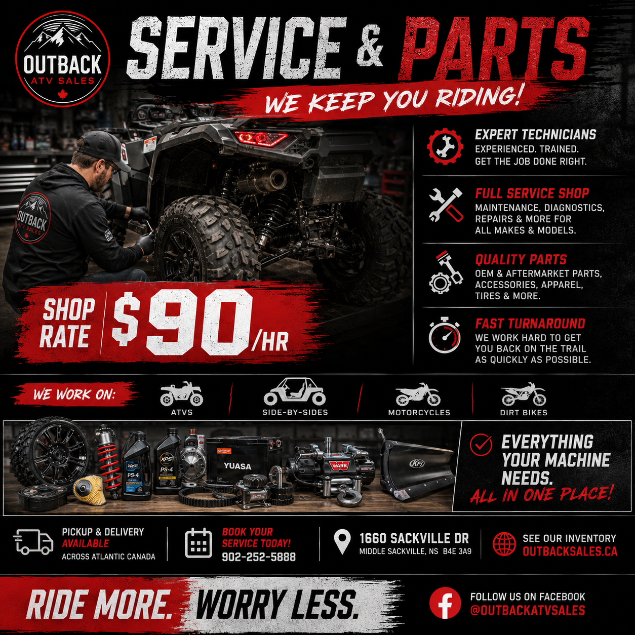 Outback ATV Sales Facebook ad from Jul 13, 2026
