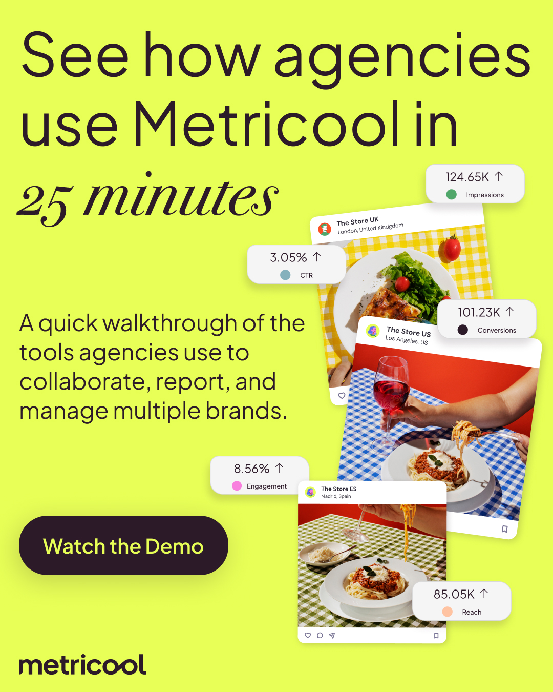 Metricool Facebook ad