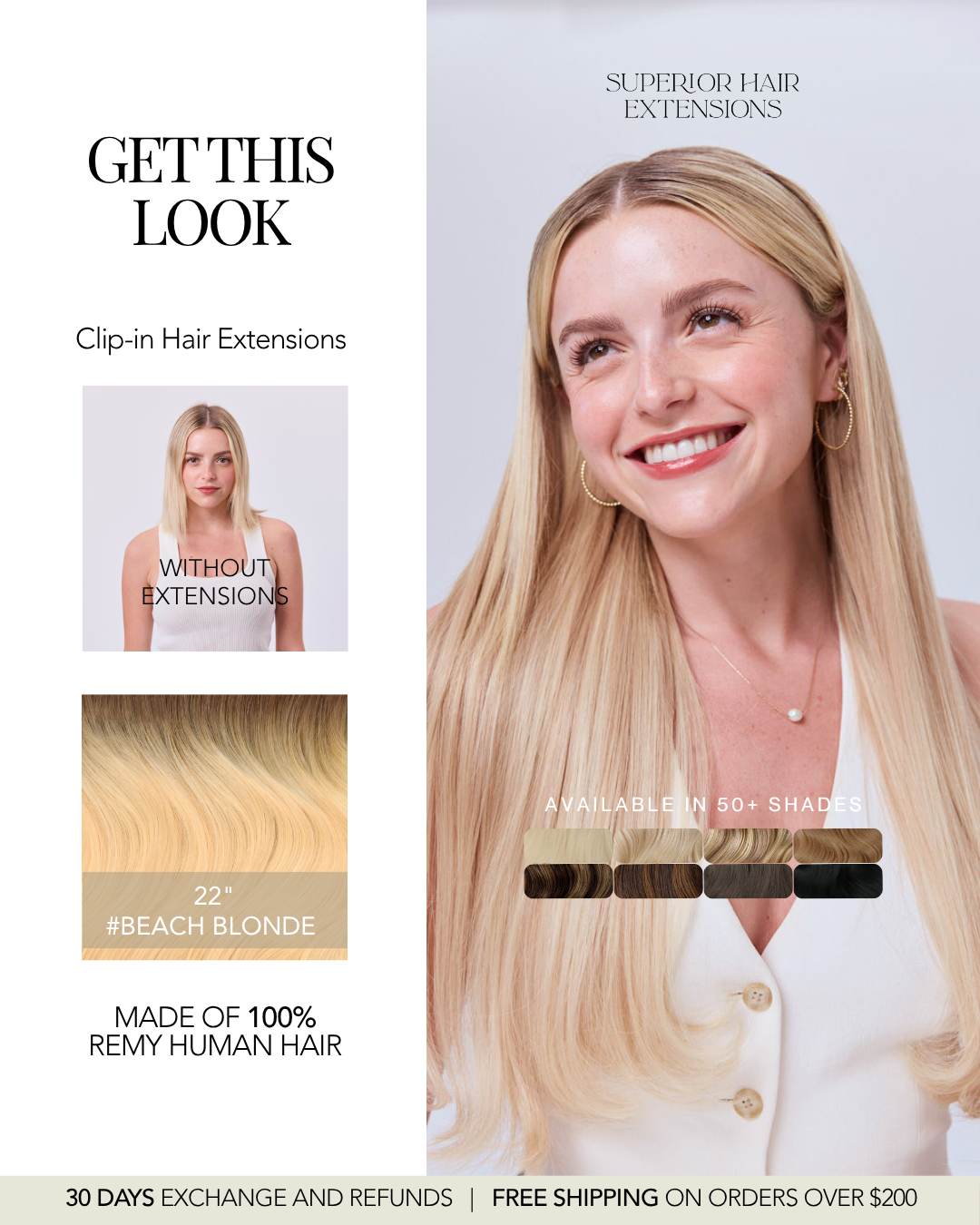 Superior Hair Extensions Facebook ad