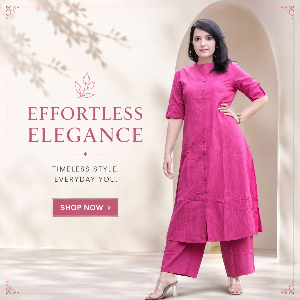 SP Comforts Facebook ad: Buy Pink Kurta Palazzo Set