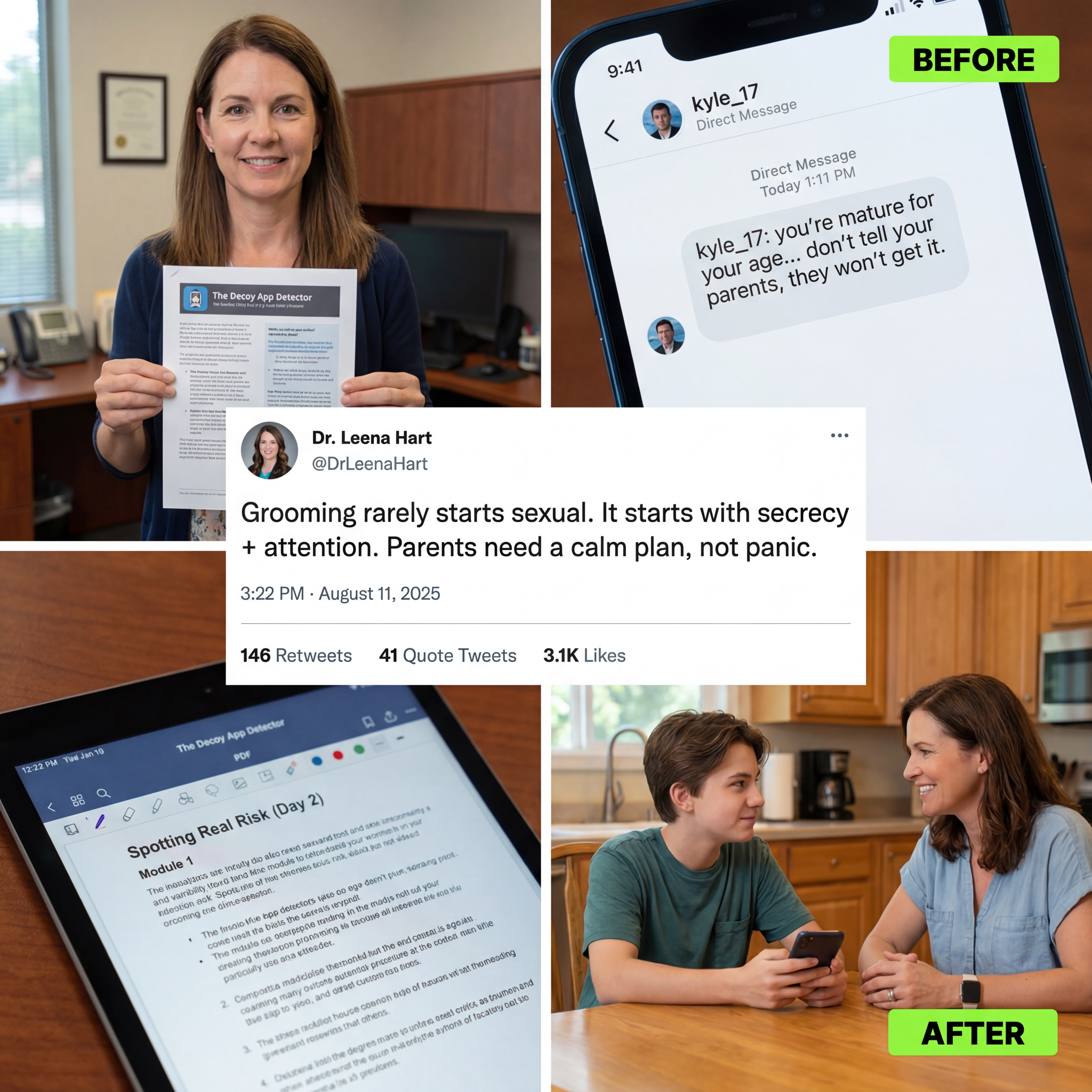 The Decoy App Detector Facebook ad: Grooming Doesn’t Start Sexual