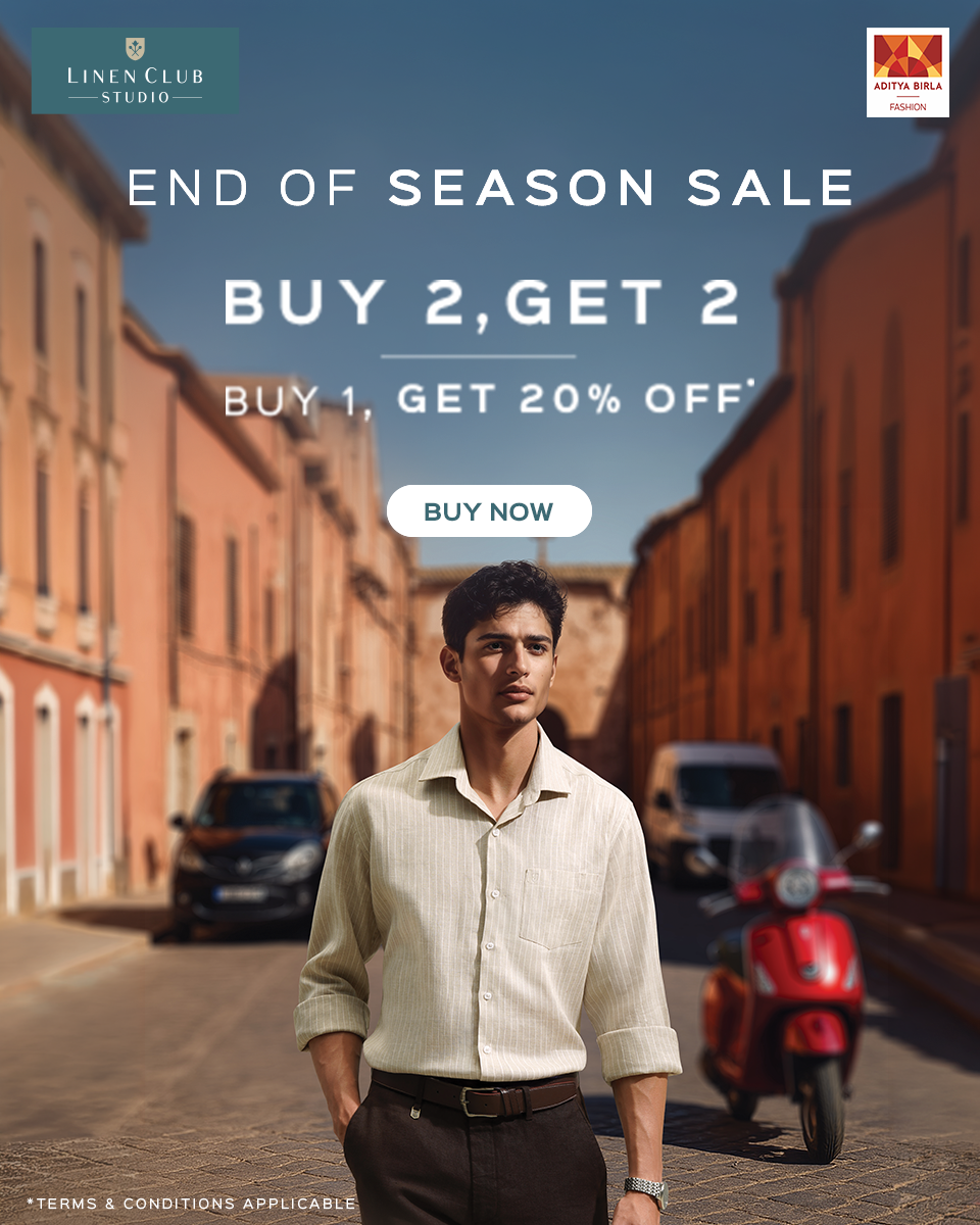 Linen Club Facebook ad: End Of Season Sale | Buy 1 Get 20% Off, Buy 2 Get 2 Free