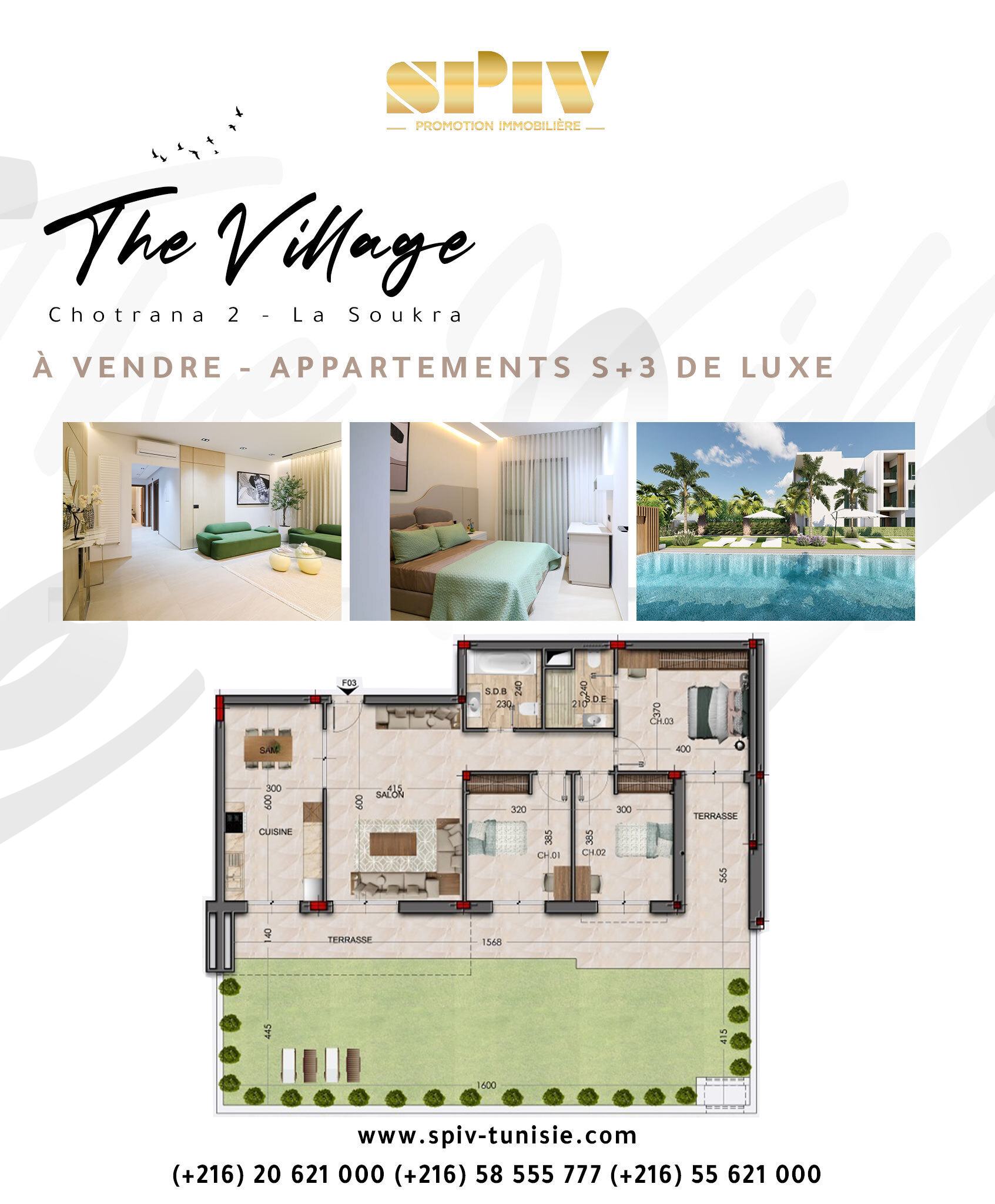 SPIV Promotion Immobilière Facebook ad: The Village, Chotrana 2, La Soukra
