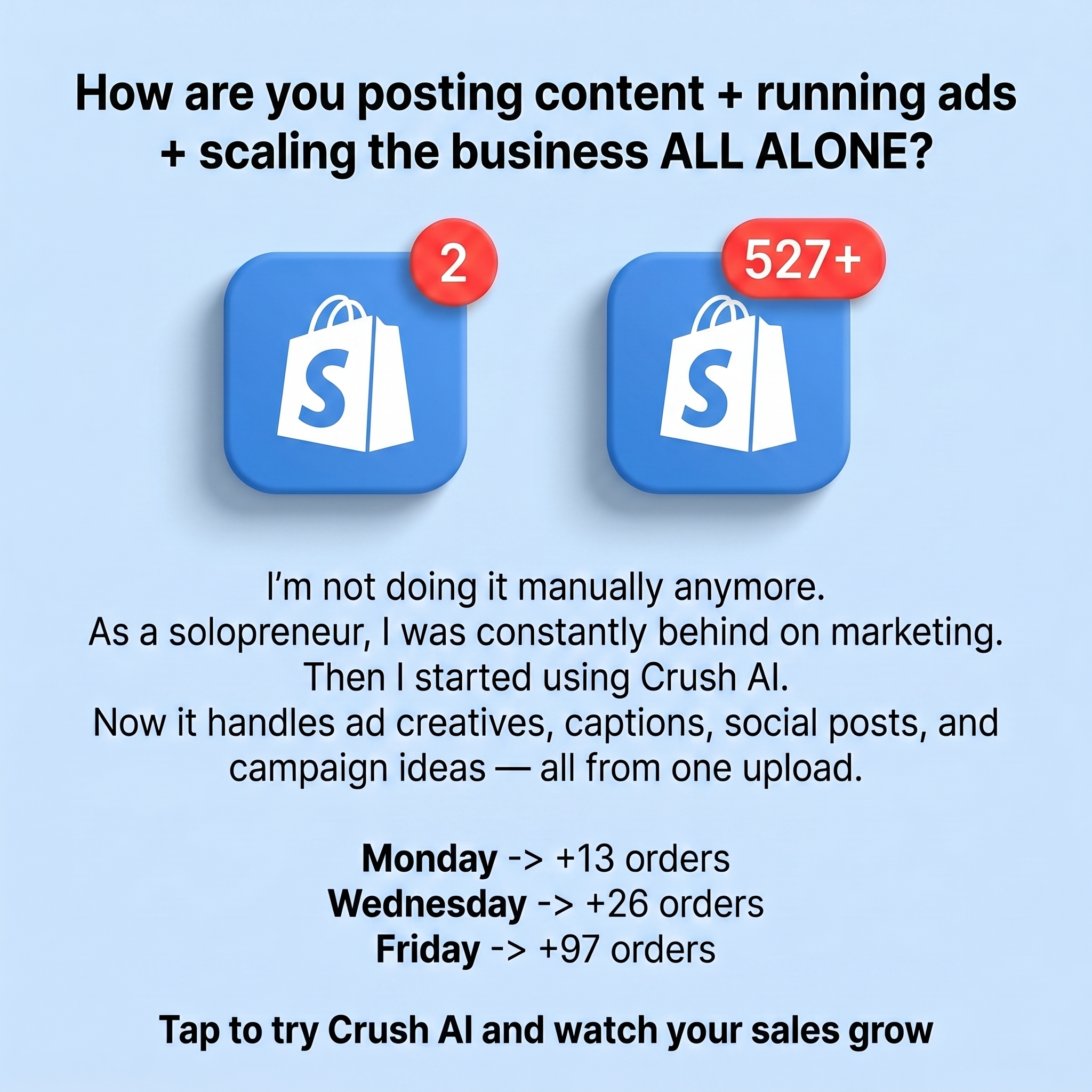trycrush.ai Facebook ad