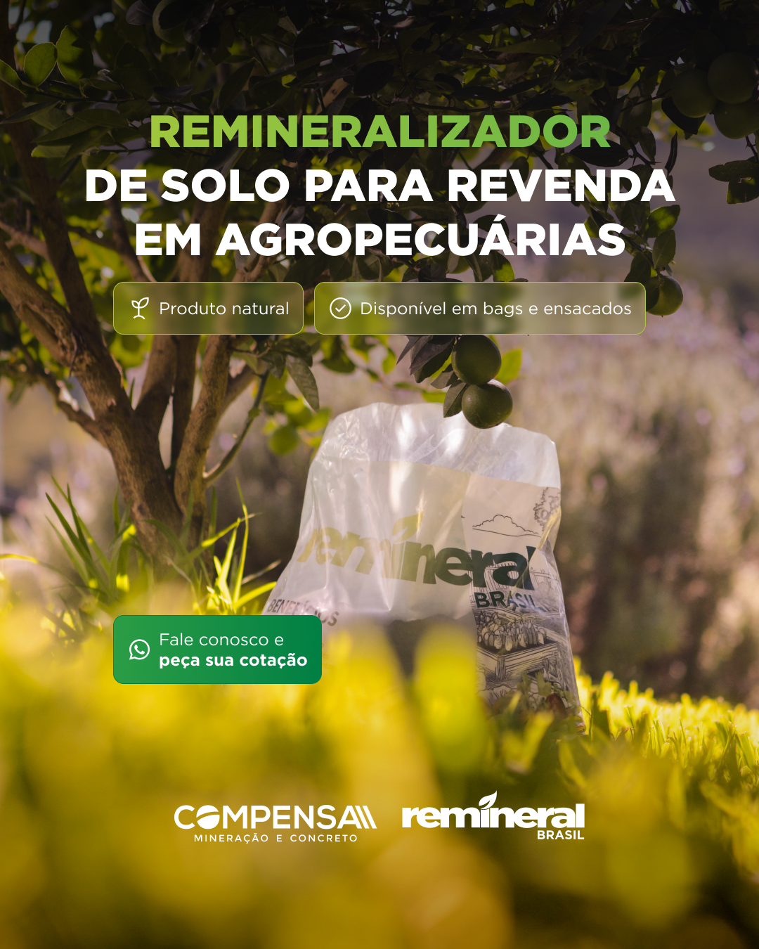 Remineral Brasil Facebook ad: Fornecemos remineralizador de solo para revenda!