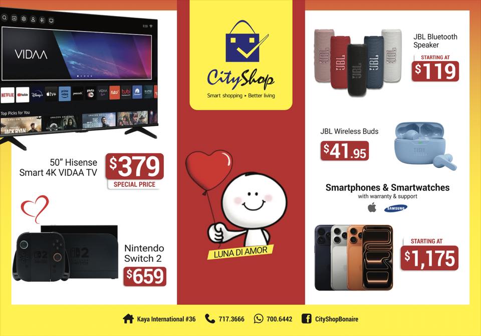 City Shop Bonaire Facebook ad