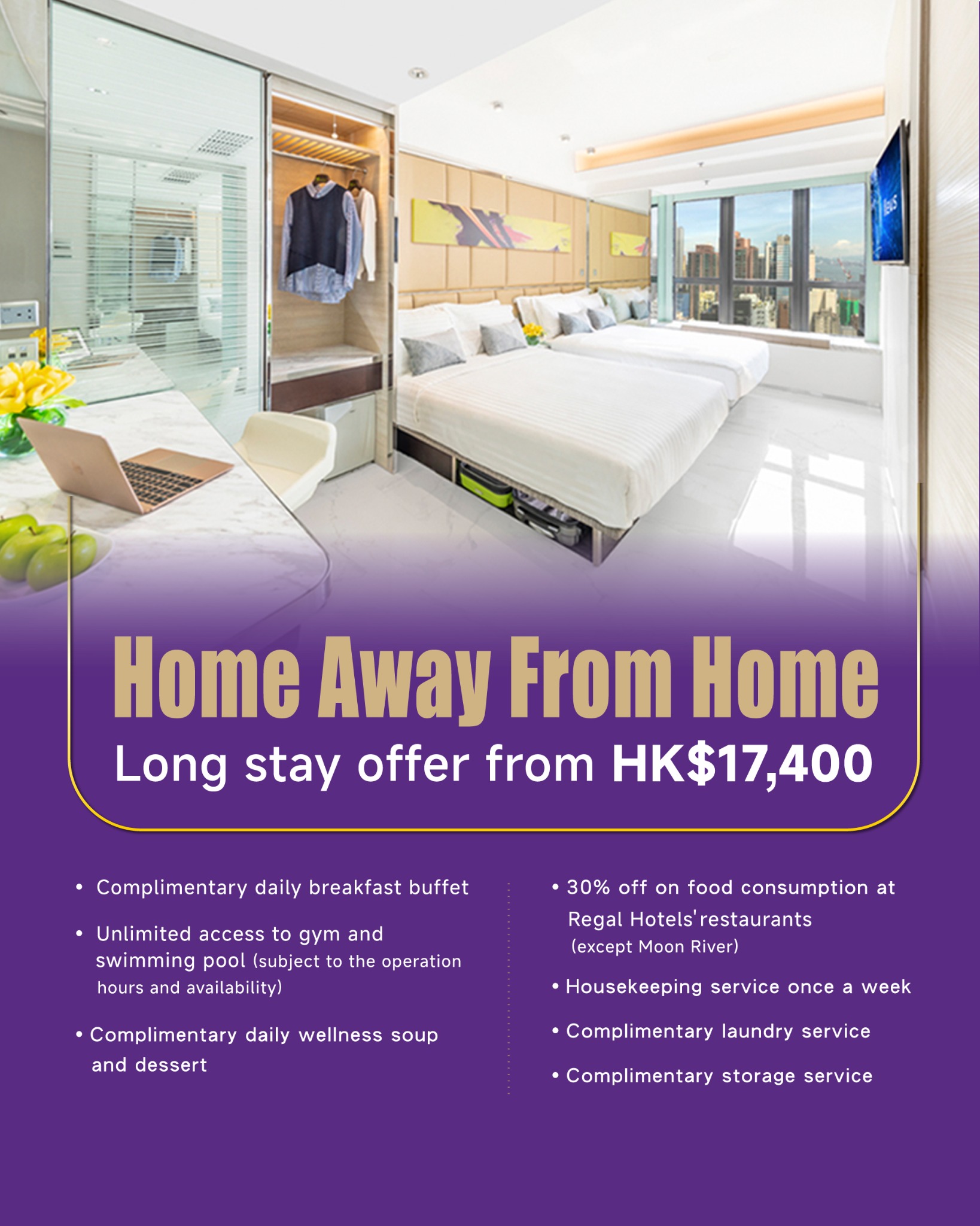 Regal Hotels 富豪酒店 Facebook ad: Long Staying Package
