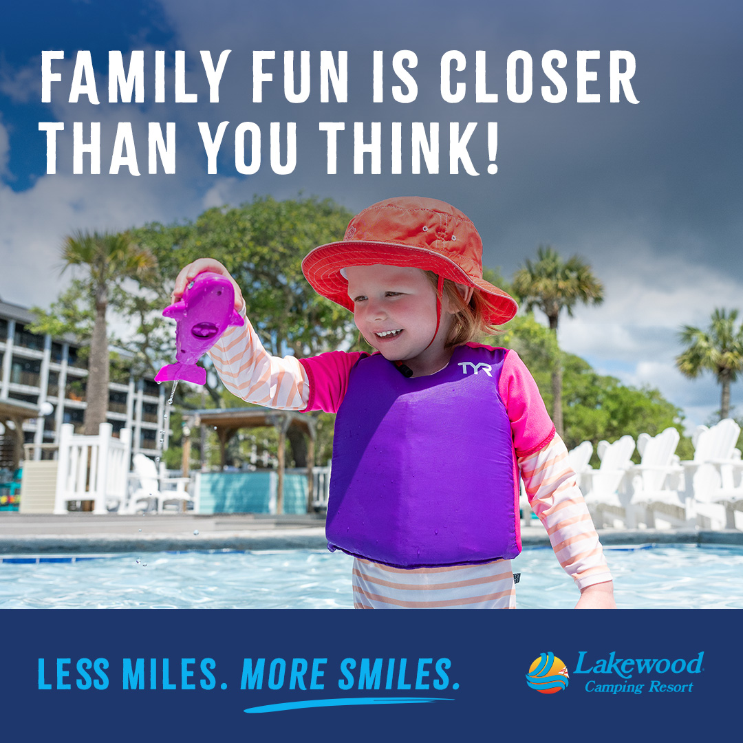 Lakewood Camping Resort Facebook ad: Book Your Stay!