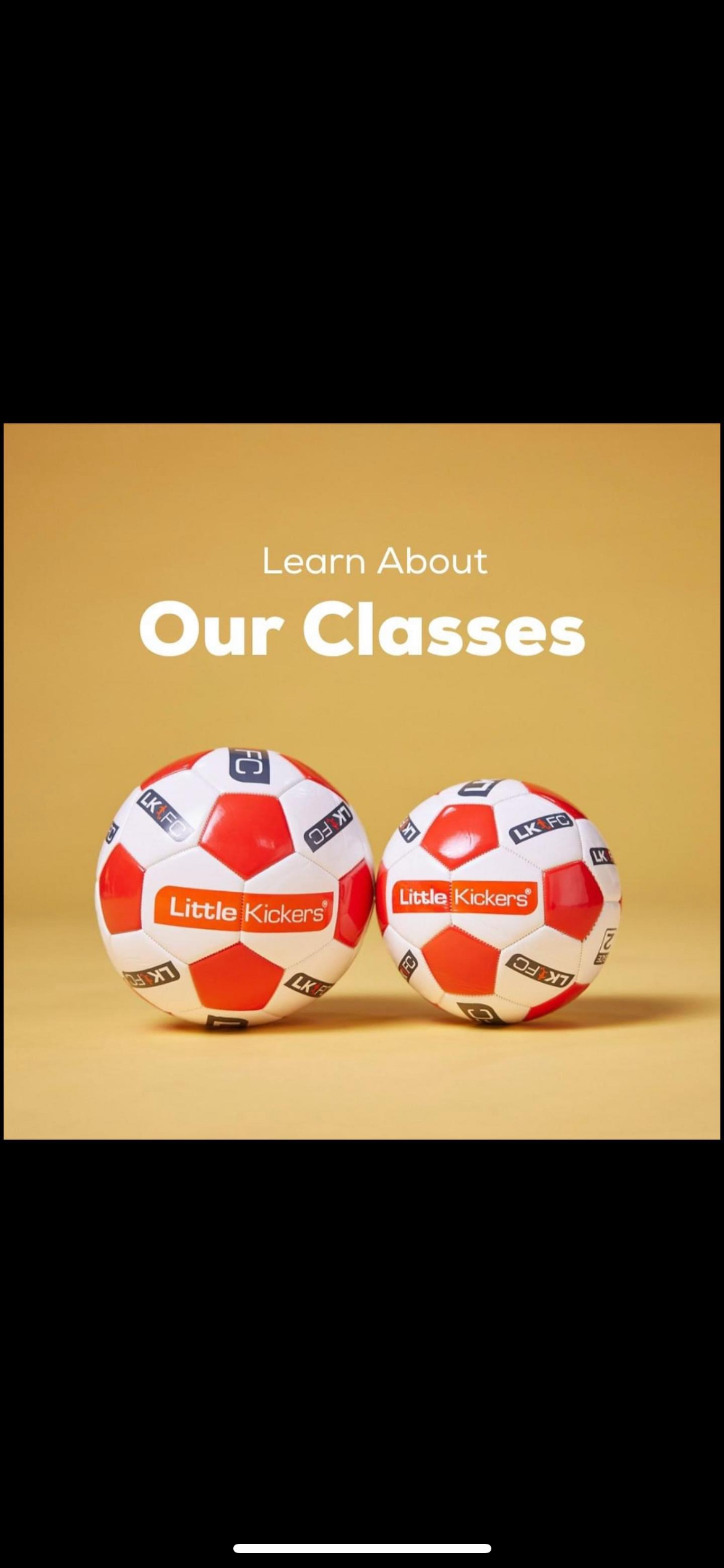 Little Kickers UK Facebook ad: Fun football based activity classes for boys and…