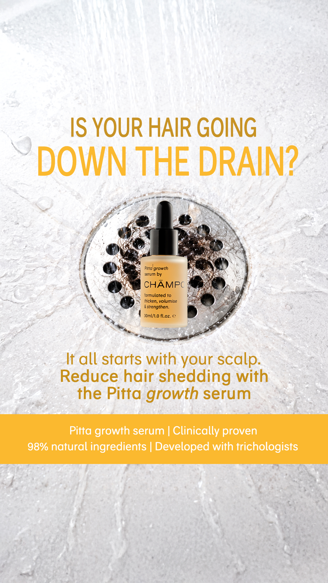 Chāmpo Haircare Facebook ad