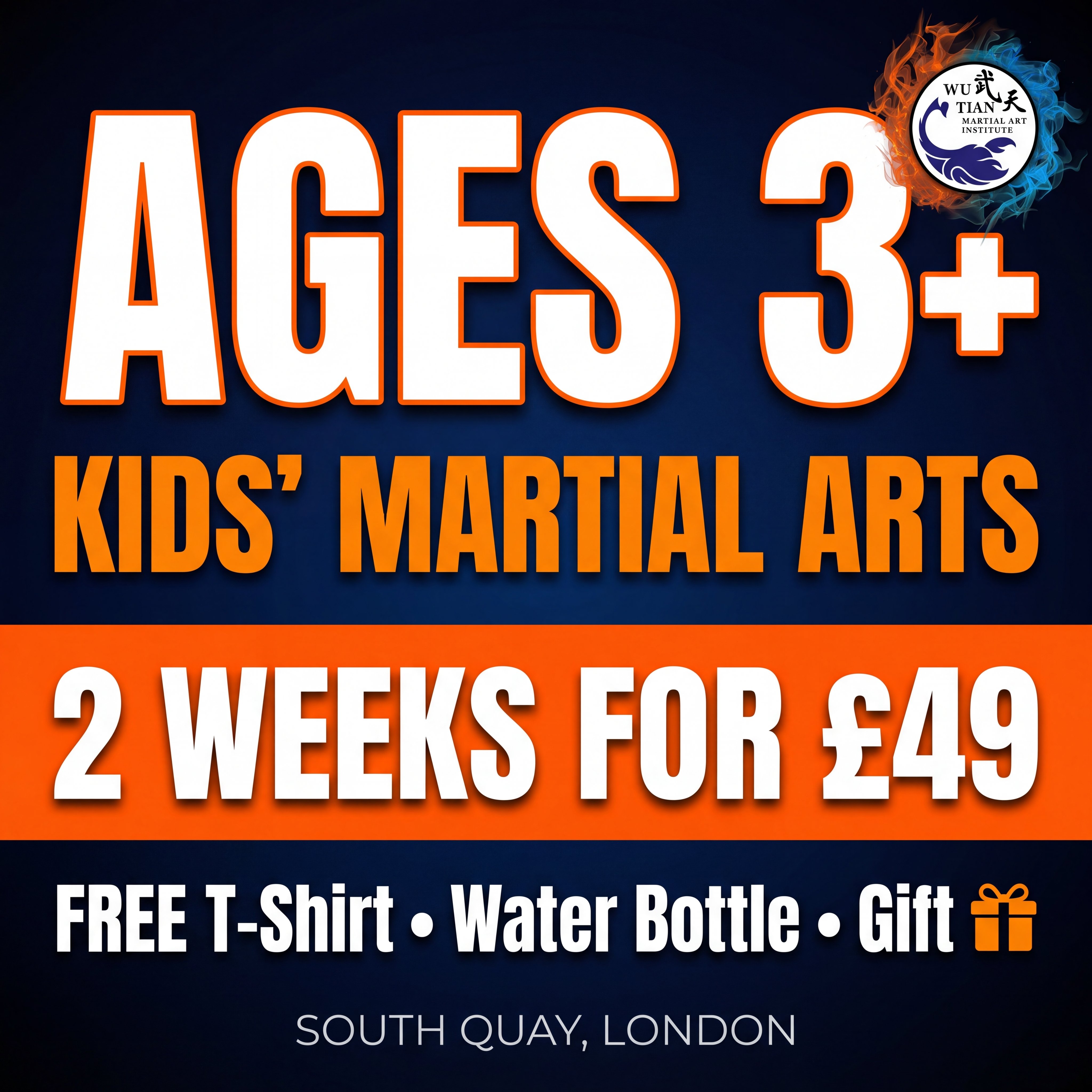 Wutian Martial Art Institute in Isle of Dogs Facebook ad