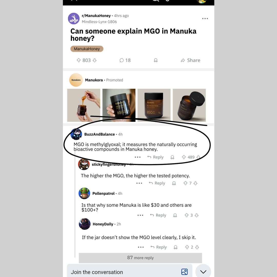 Manukora Facebook ad
