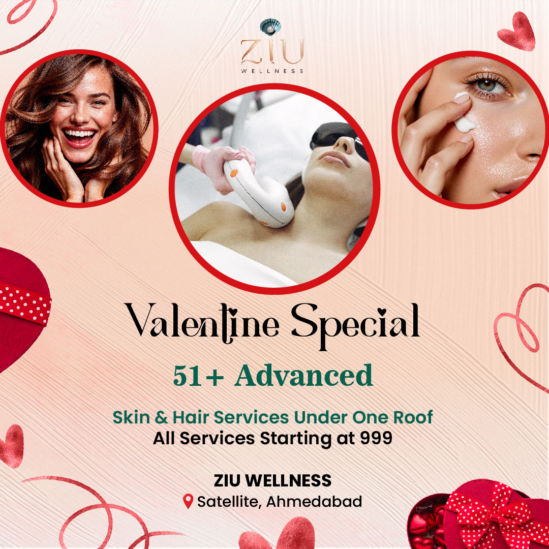 Ziu Aesthetics by Dr. Ashish Raja - Hair Transplant & Skin Clinic Facebook ad: This Valentine’s Day, fall in love with you…