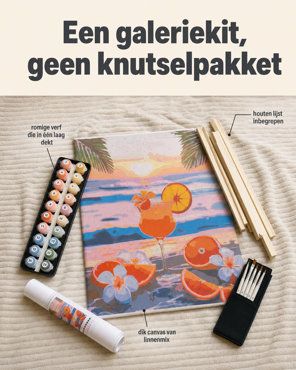Davincified Netherlands Facebook ad: Een galeriekit, geen knutselpakket