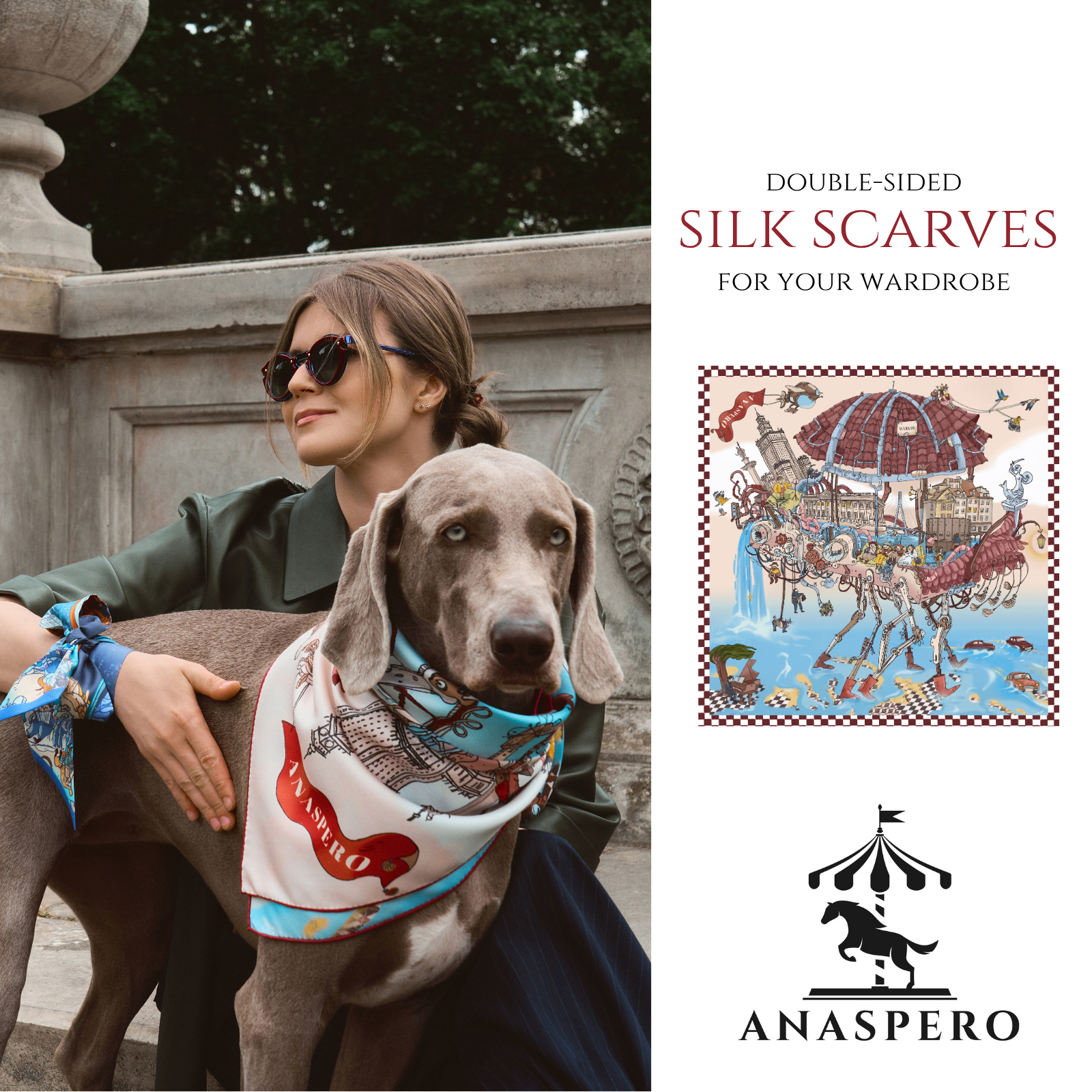 ANASPERO Facebook ad: Discover our scares and silk twill ribbons