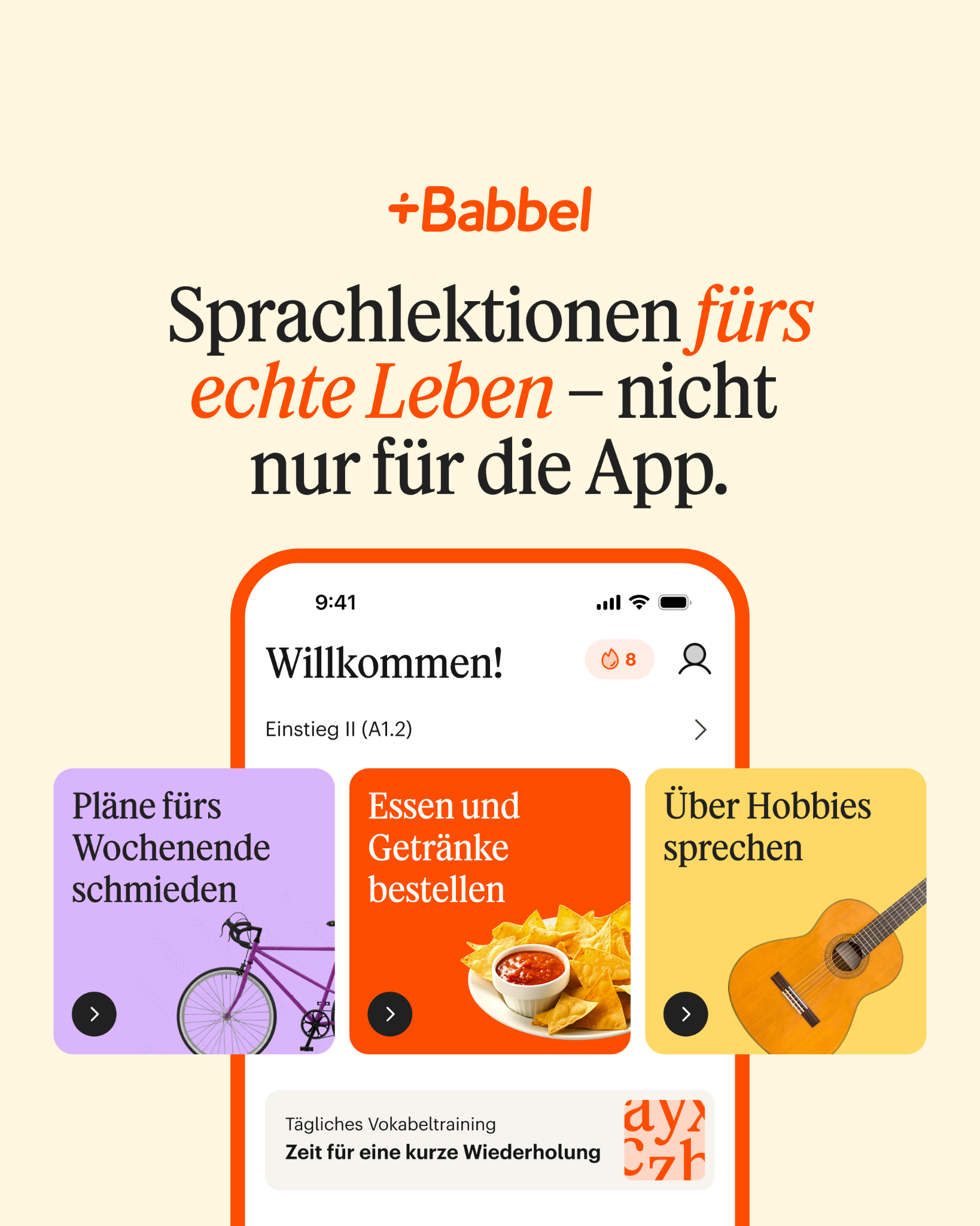 Babbel Facebook ad