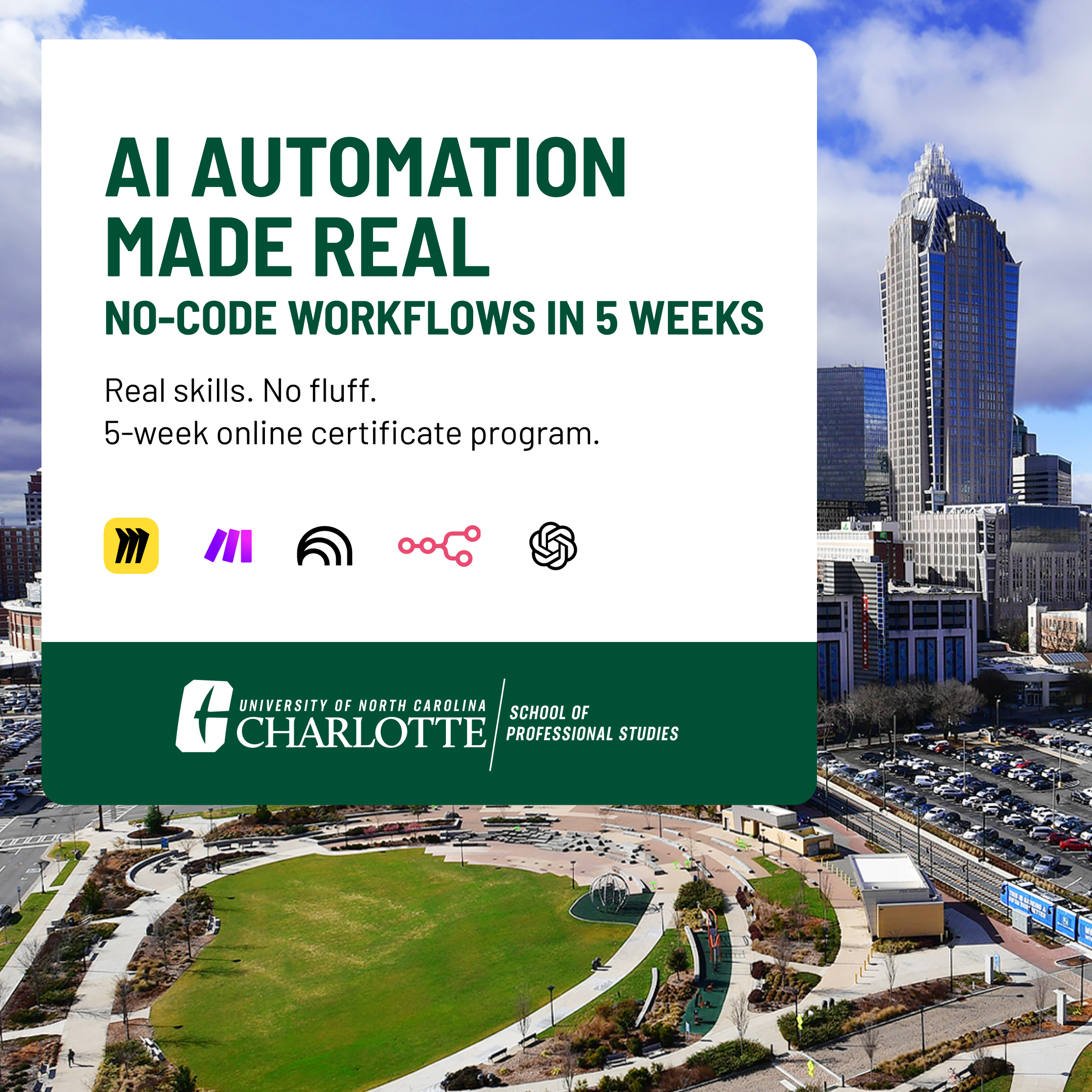 UNC Charlotte School of Professional Studies Facebook ad