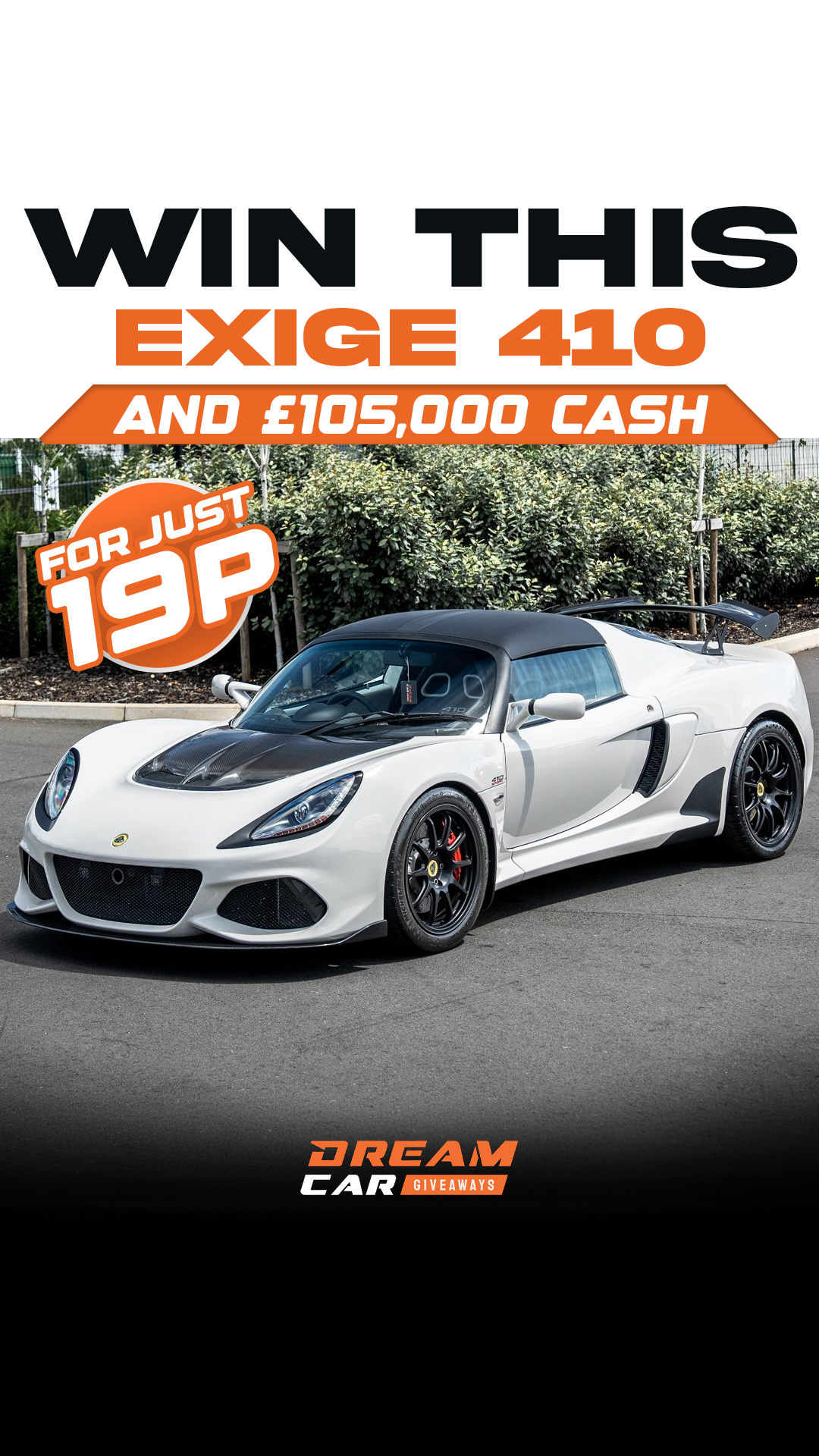 Dream Car Giveaways Facebook ad