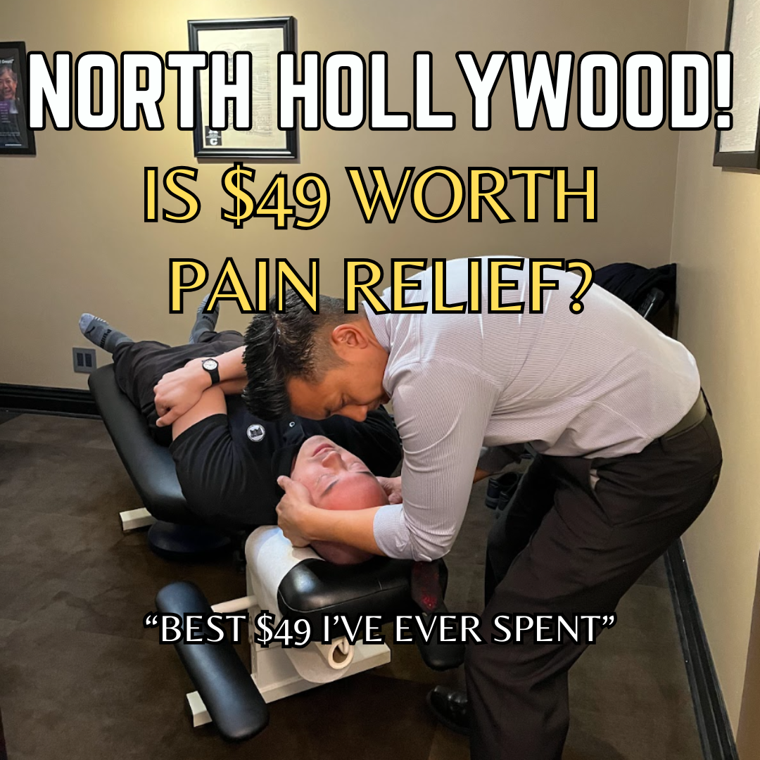 Austria Chiropractic Facebook ad: $49 CHIROPRACTIC SPECIAL IN NORTH HOLLYWOOD