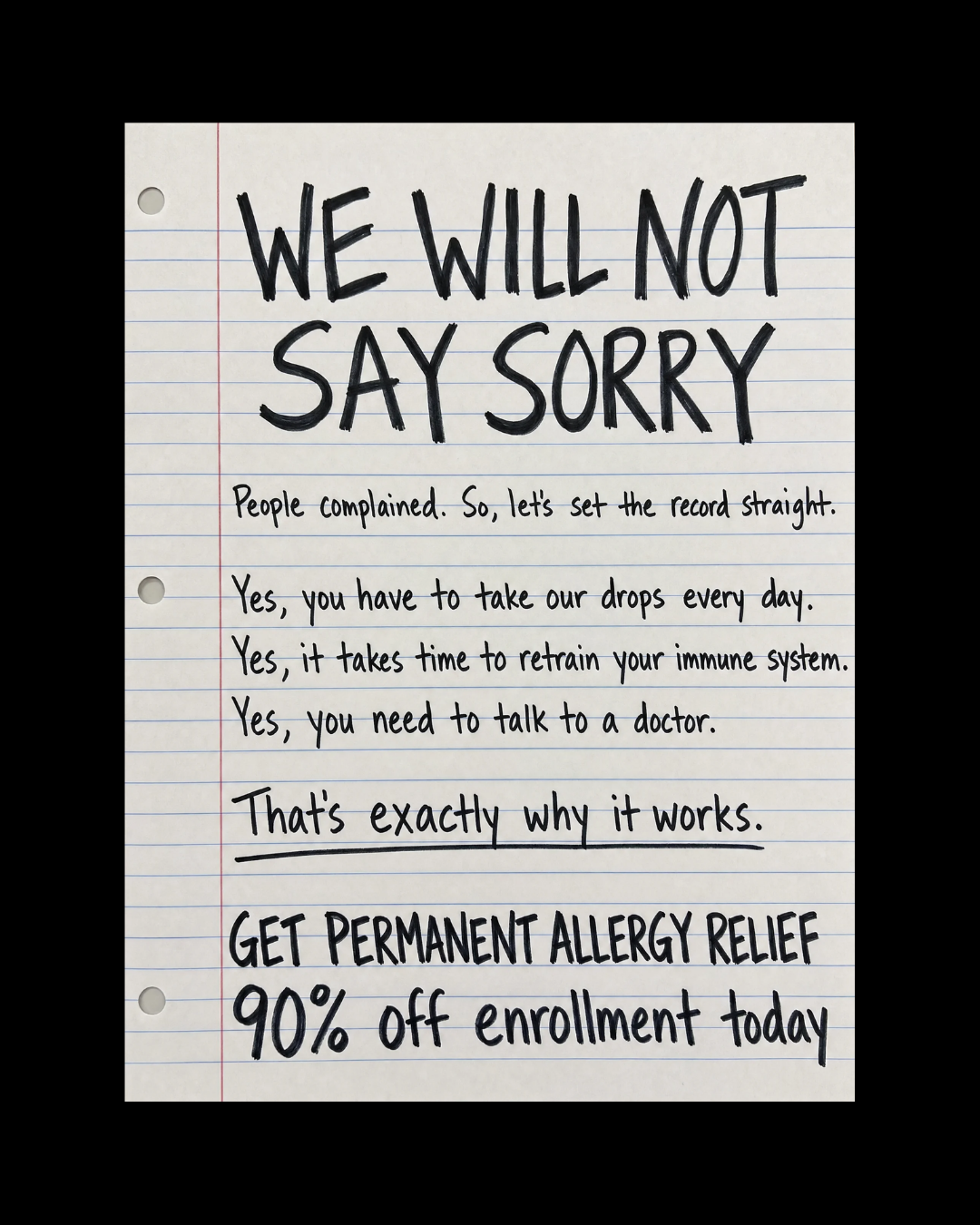 Curex Allergy Facebook ad