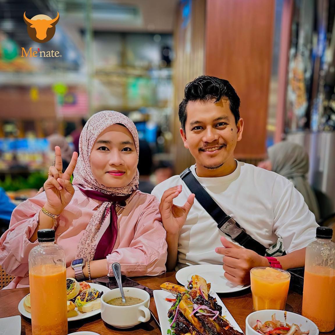 Me'nate Steak Hub Facebook ad: Jom kalini kita makan special sikit dengan orang…