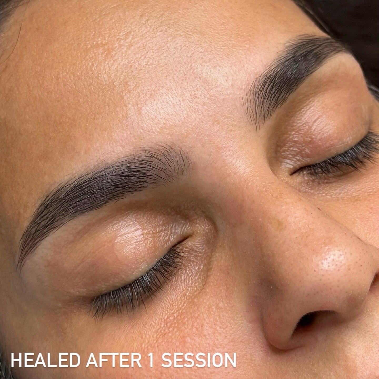 WellAbu Facebook ad: Healed eyebrows after 1 session of my Micropigmentation