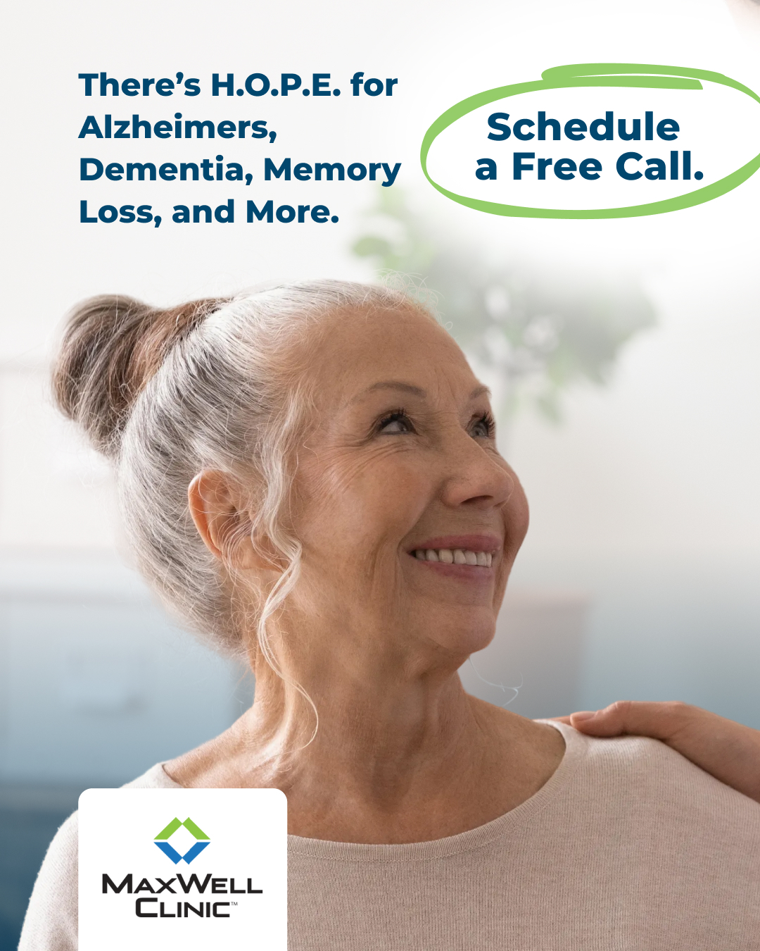 MaxWell Clinic Facebook ad: The H.O.P.E. Pathway for Brain Health