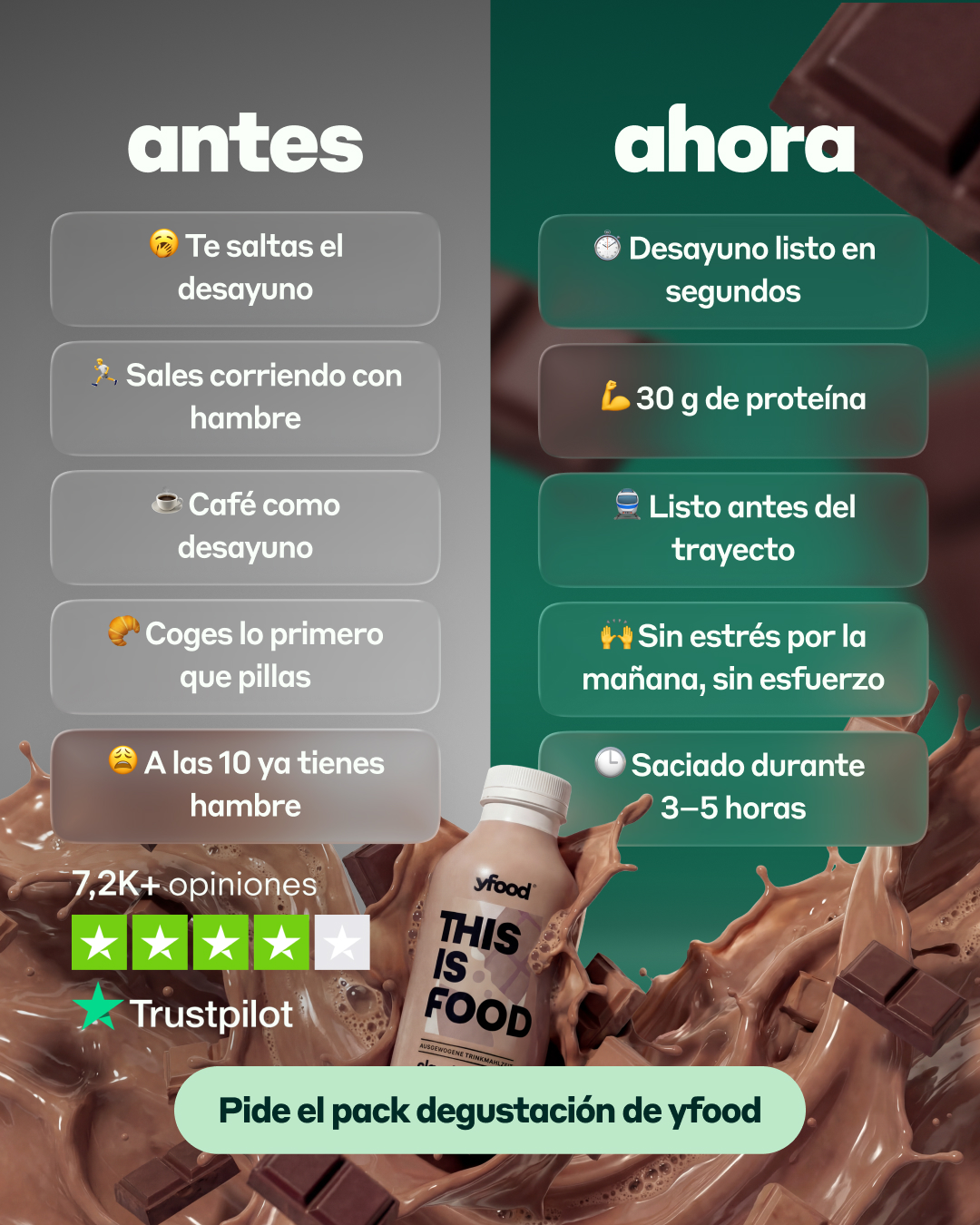 yfood Facebook ad: -10% con código META10